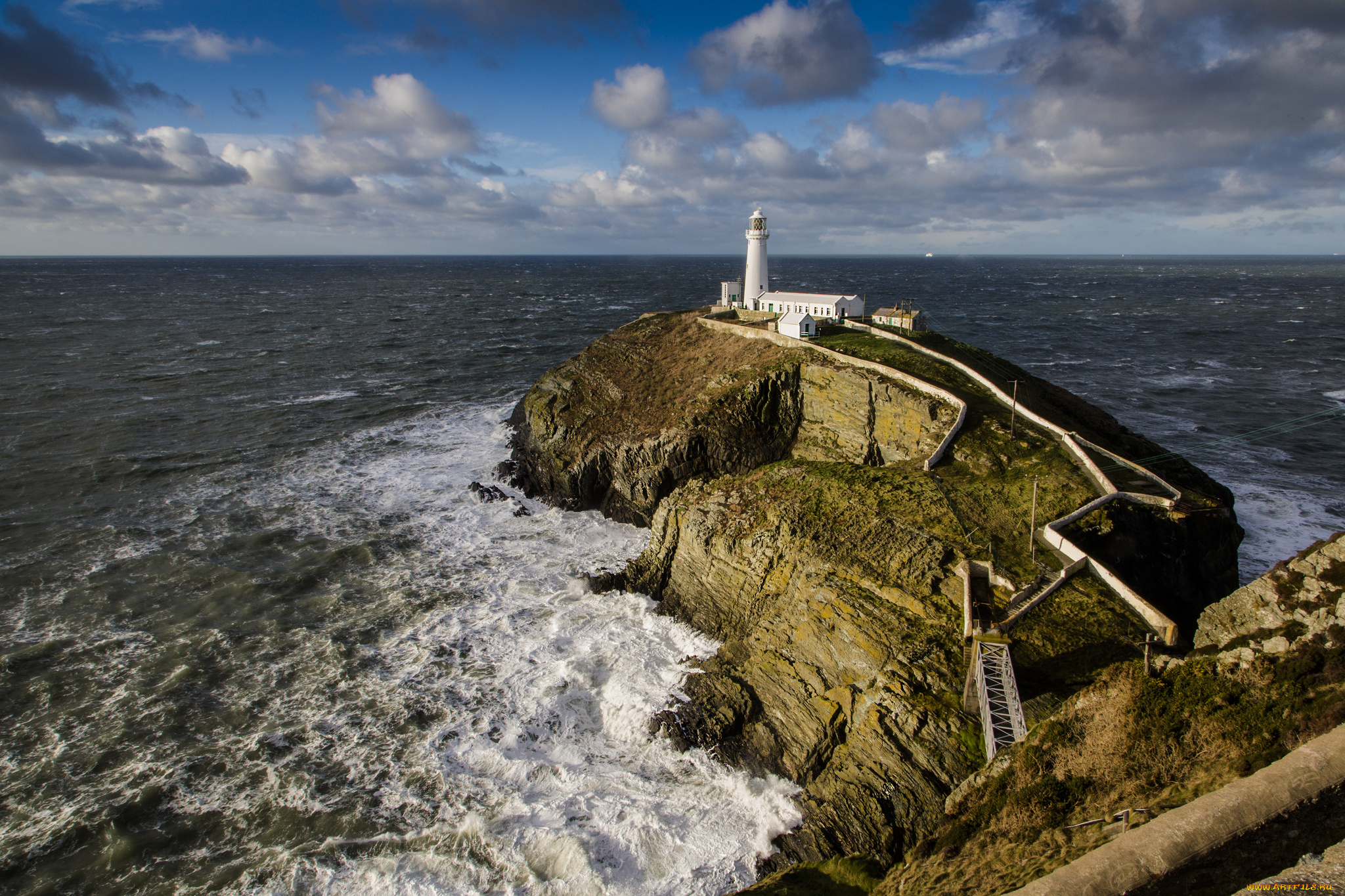 природа, маяки, горизонт, маяк, скала, океан