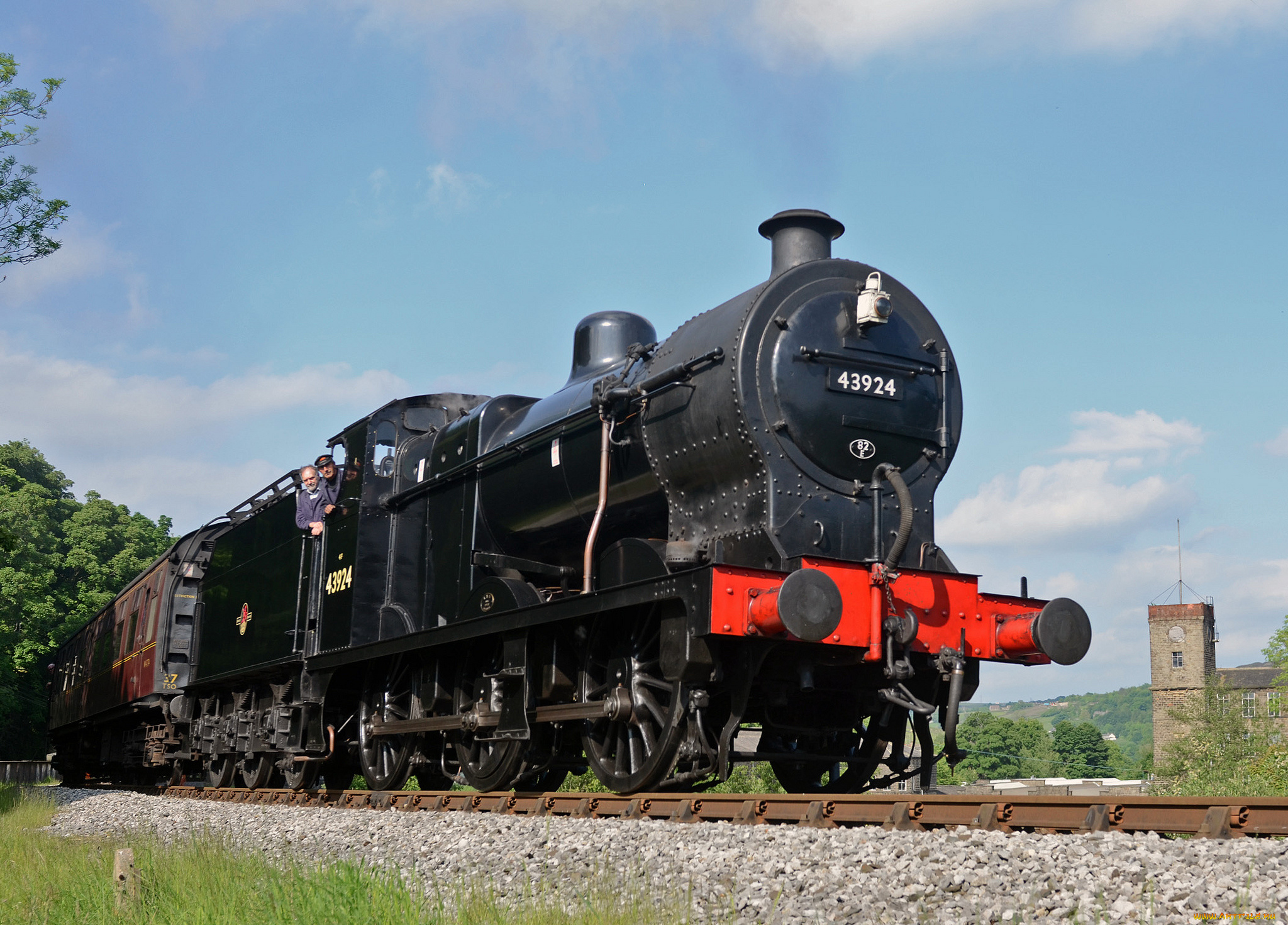 техника, паровозы, железная, дорога, рельсы, паровоз, вагоны