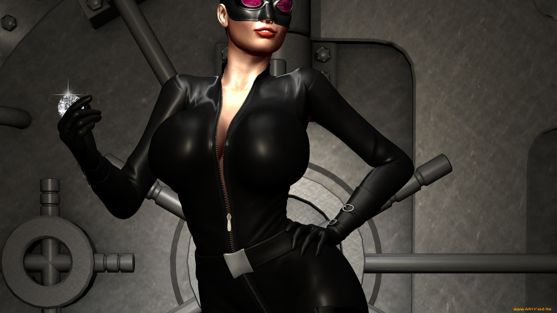 3д, графика, фантазия, , fantasy, очки, фон, взгляд, девушка