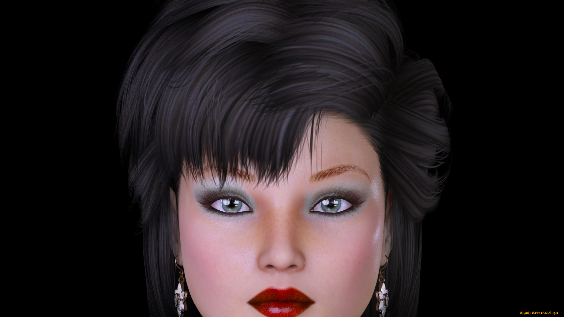 3д, графика, портрет, , portraits, фон, девушка, взгляд