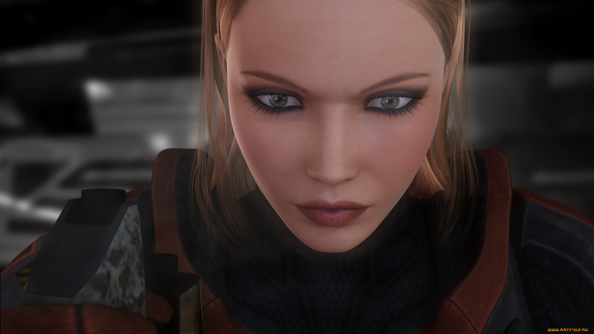 3д, графика, портрет, , portraits, фон, взгляд, девушка