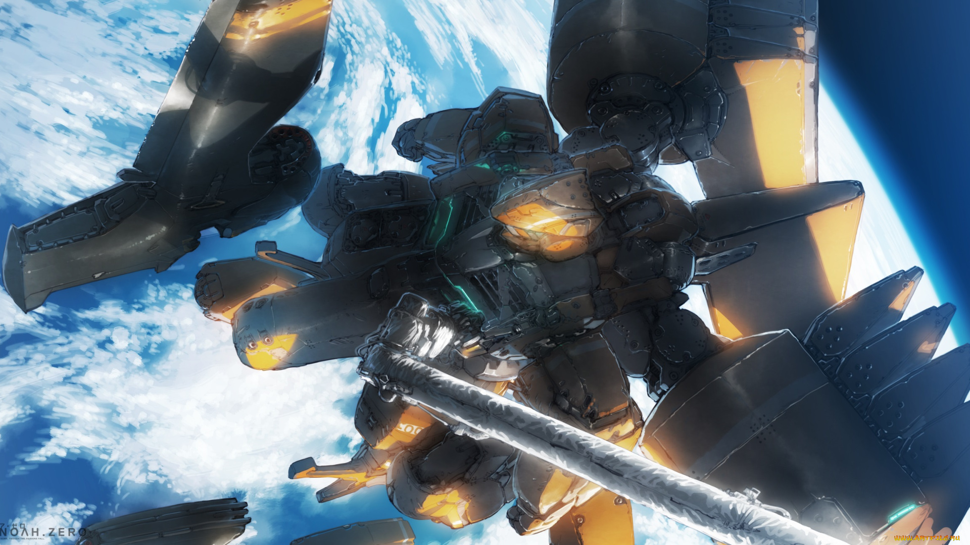 аниме, aldnoah, zero, i-iv, aldnoah, zero, катафракт, космос, робот, арт