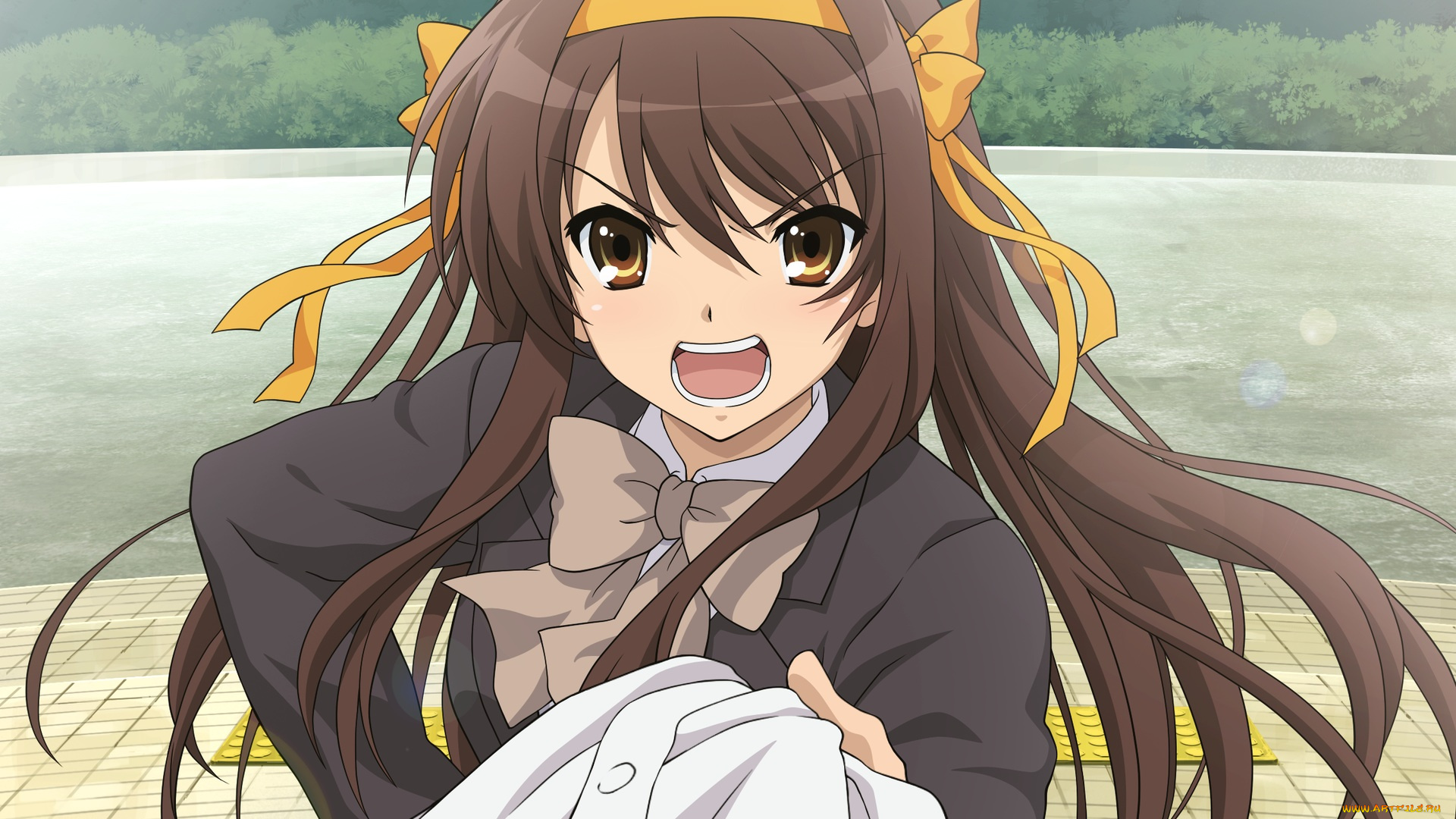 аниме, the, melancholy, of, haruhi, suzumiya, девушка, недовольство, suzumiya, haruhi