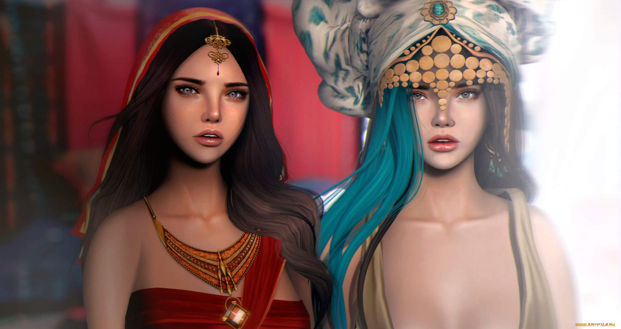 3д, графика, люди, , people, фон, девушки, взгляд