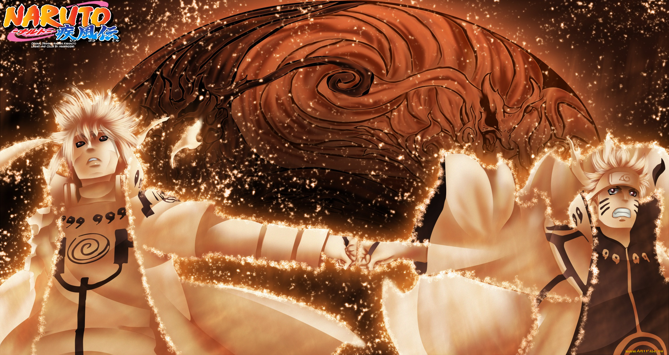 аниме, naruto, мужчина, лис, uzumaki