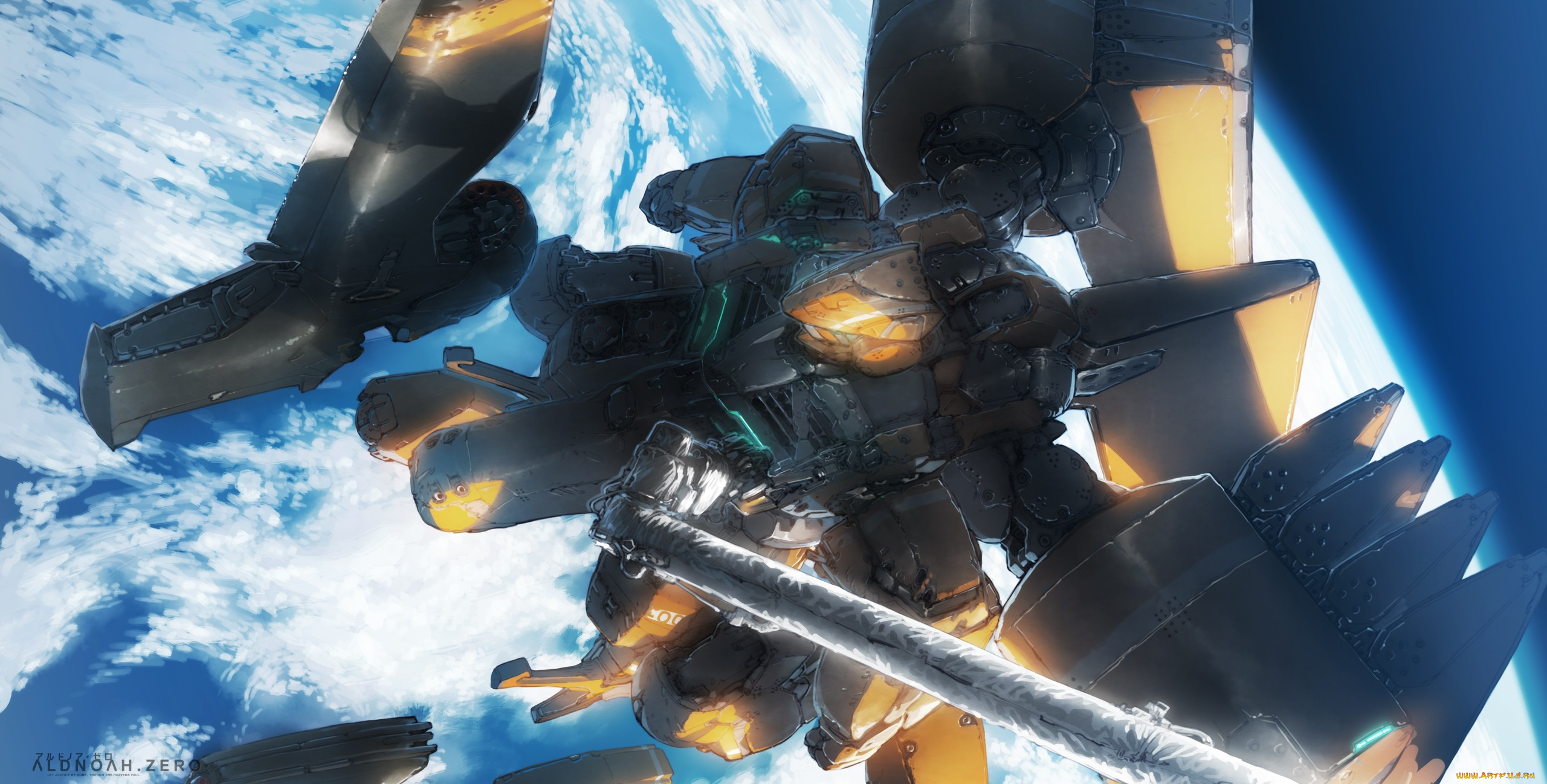 аниме, aldnoah, zero, i-iv, aldnoah, zero, катафракт, космос, робот, арт