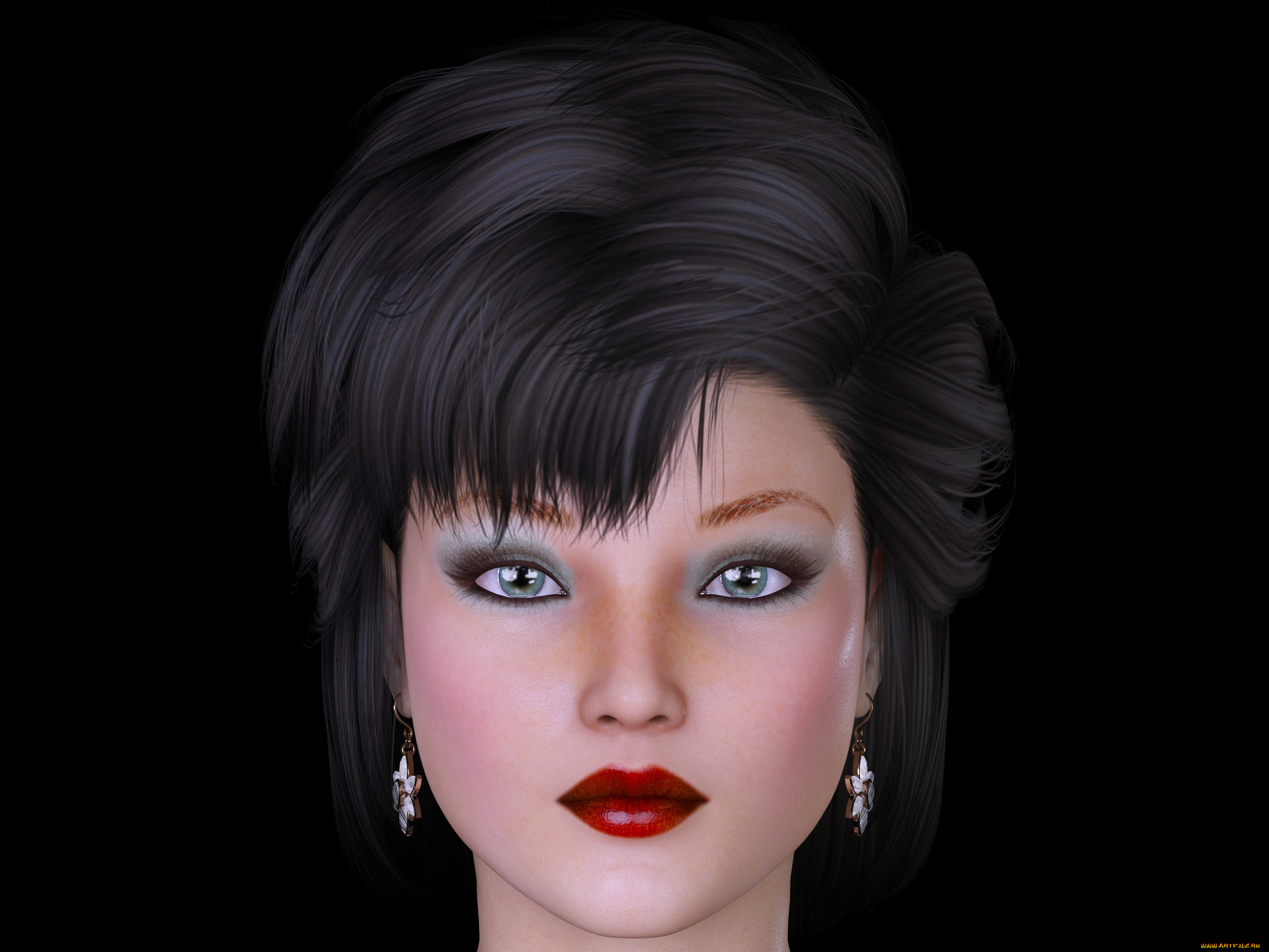 3д, графика, портрет, , portraits, фон, девушка, взгляд