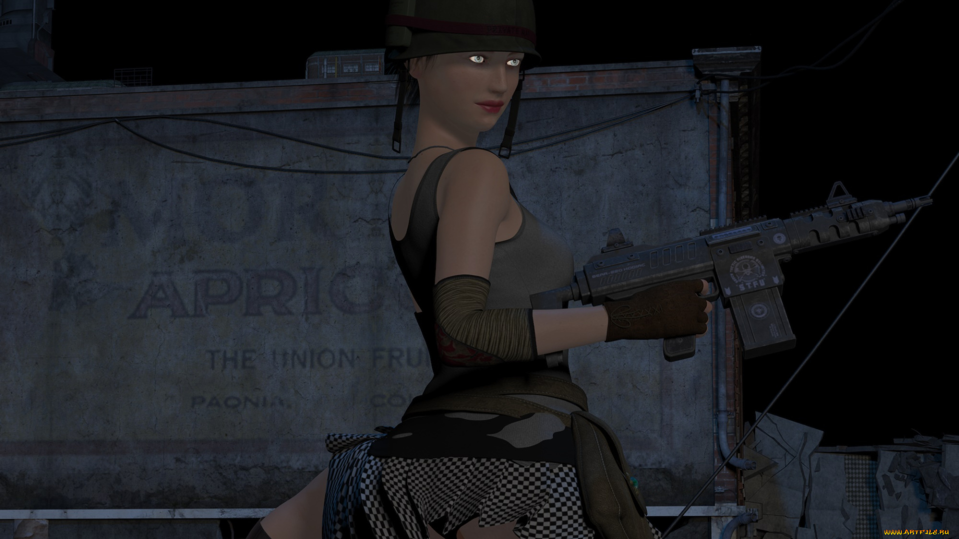 3д, графика, фантазия, , fantasy, девушка, взгляд, фон