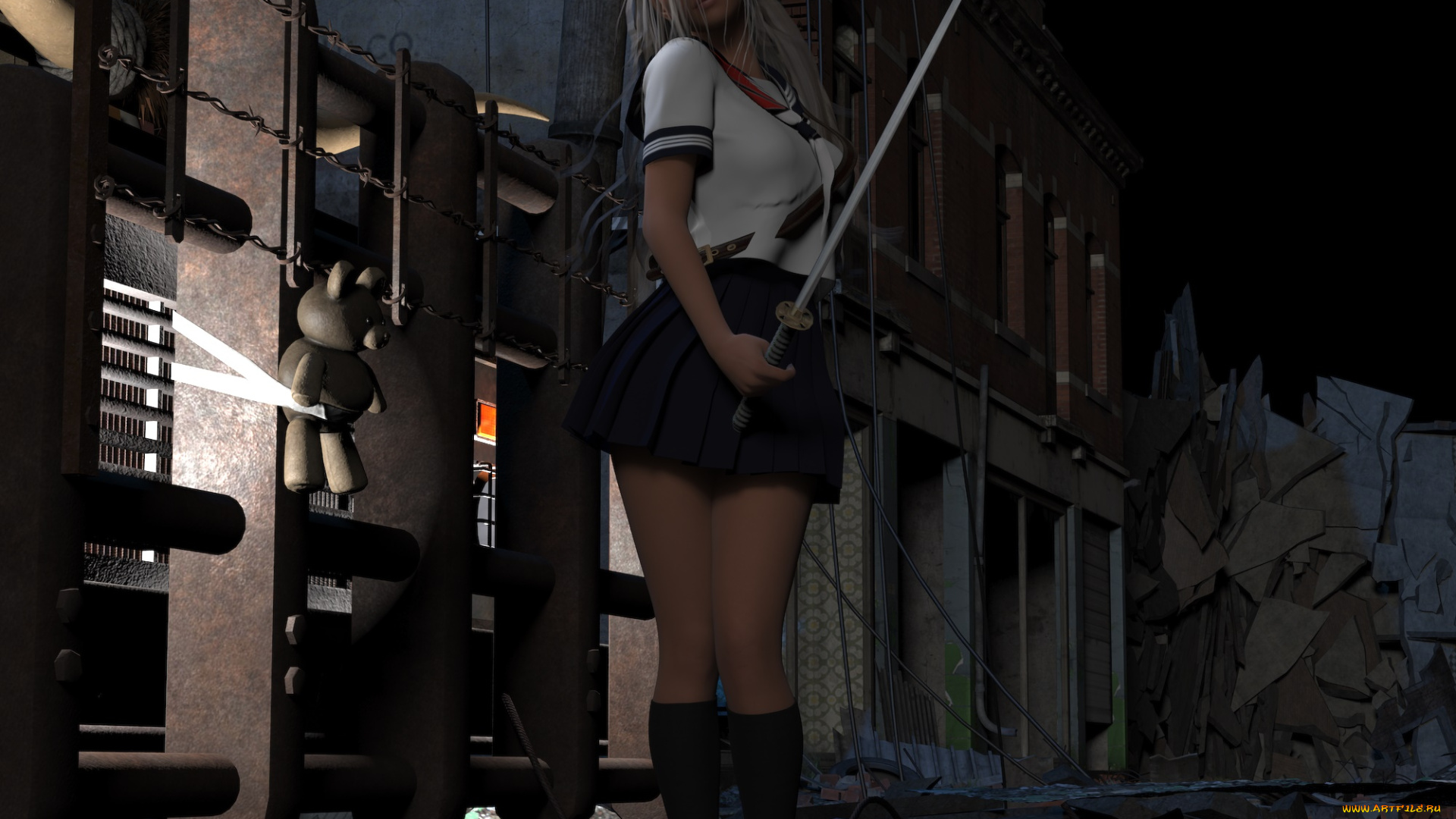 3д, графика, фантазия, , fantasy, девушка, взгляд, фон