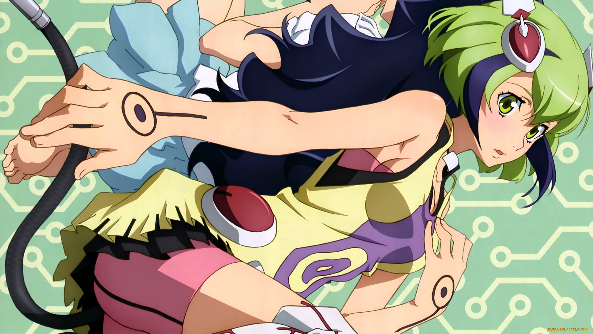 аниме, dimension, w, девушки, мира, киборг