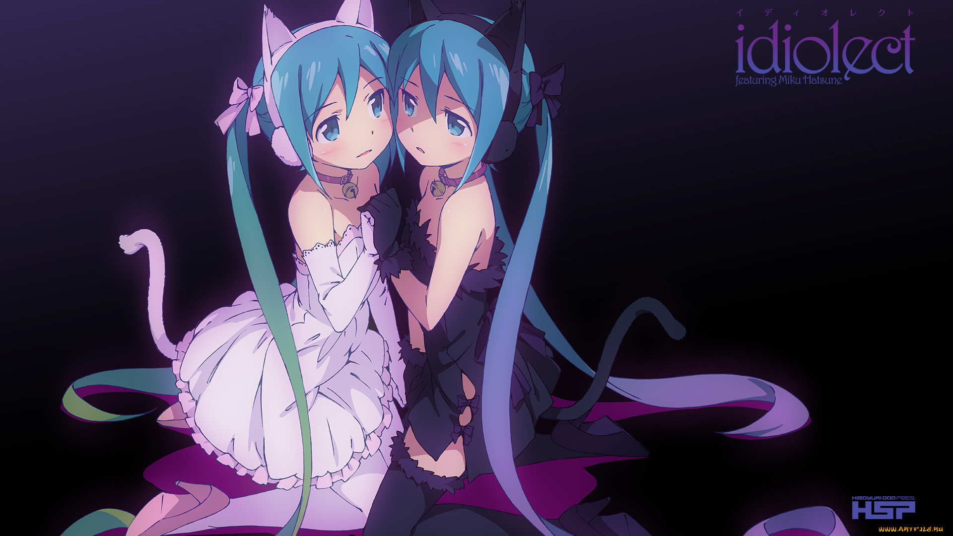 аниме, vocaloid, фон, взгляд, девушки