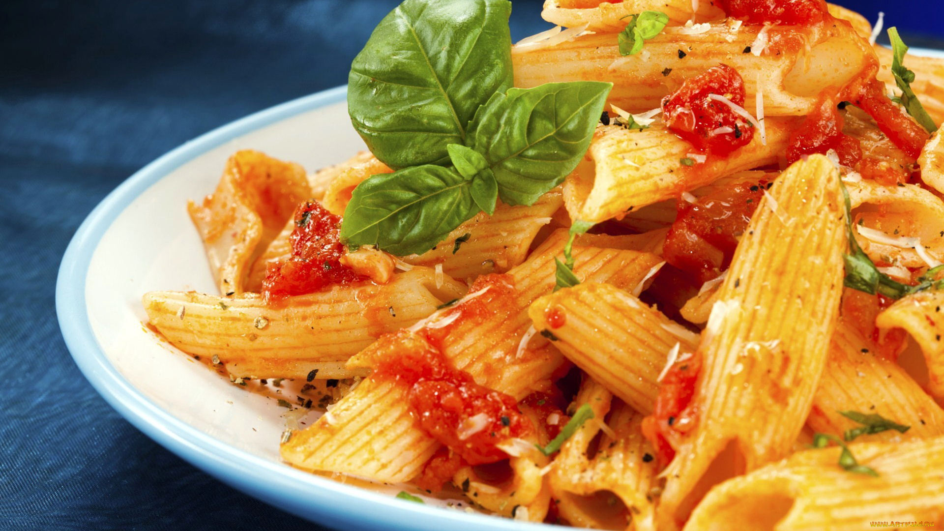 еда, макаронные, блюда, базилик, соус, макароны