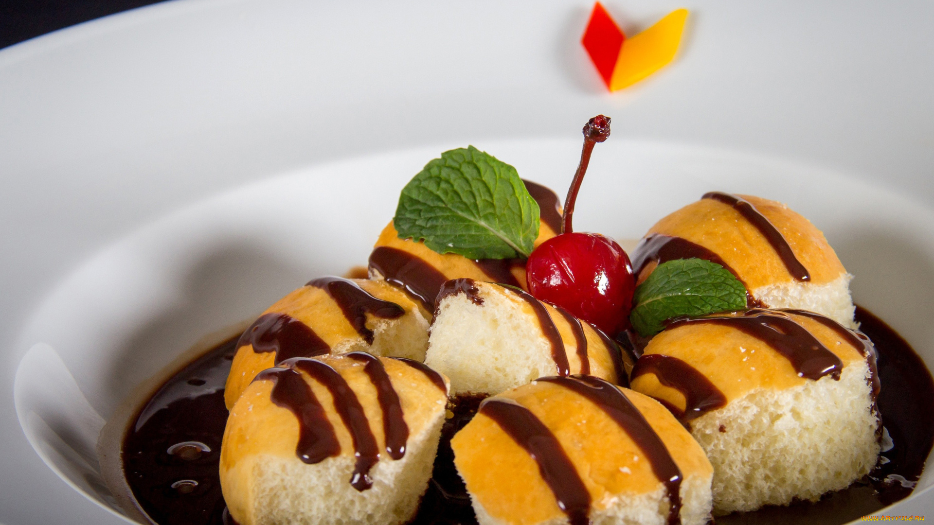 еда, мороженое, , десерты, вишня, мята