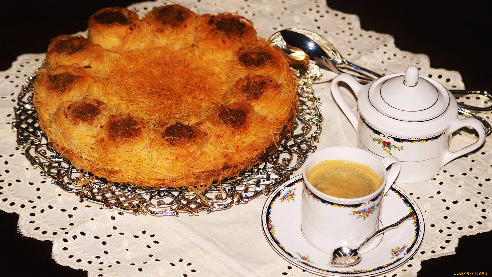 еда, пироги, пирог, чашка, кофе, выпечка