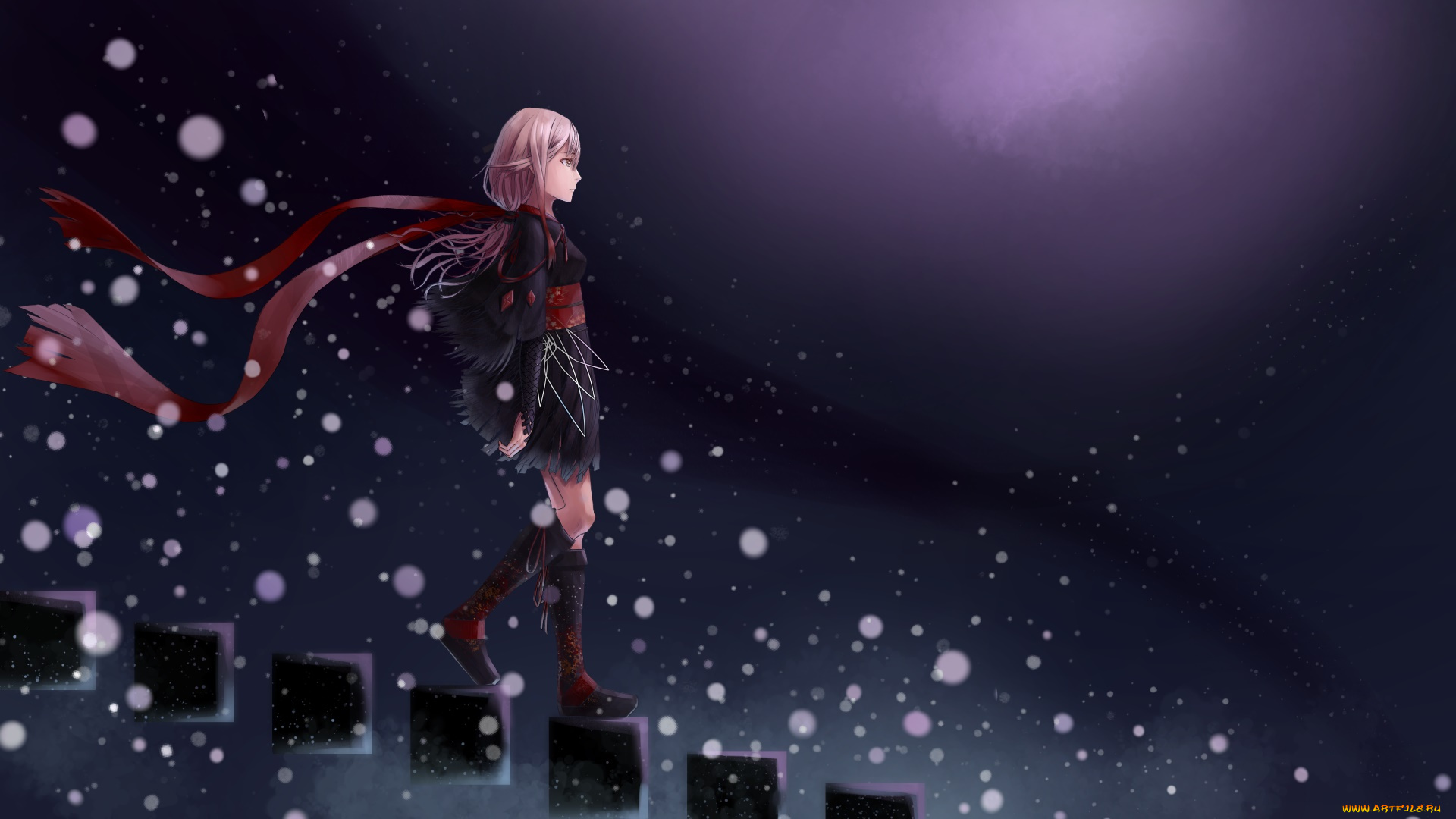 guilty, crown, аниме, фон, взгляд, девушка