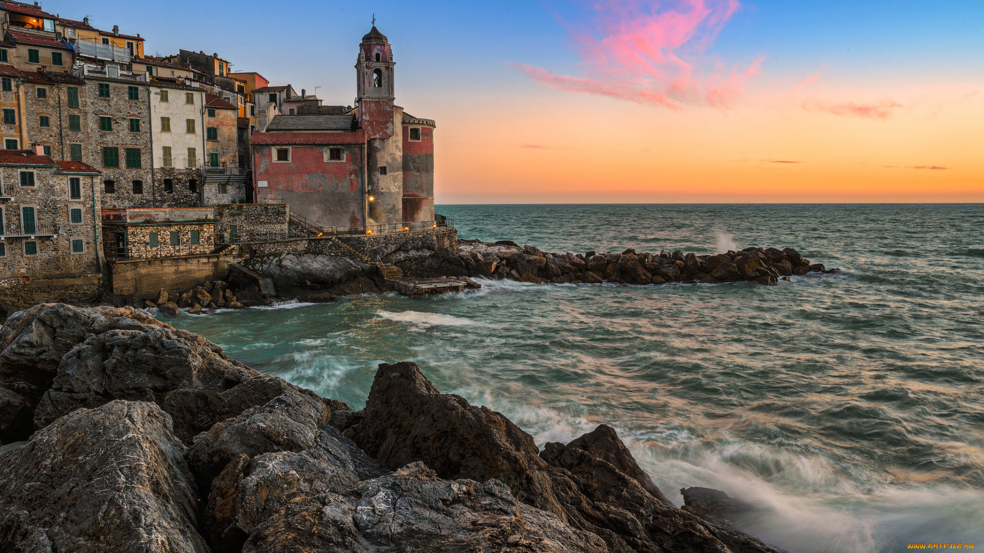 tellaro, города, -, пейзажи, побережье