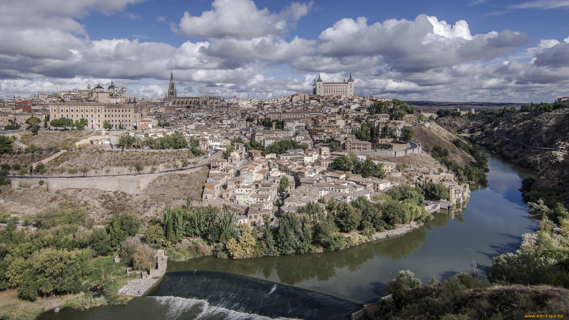 toledo, города, толедо, , испания, панорама