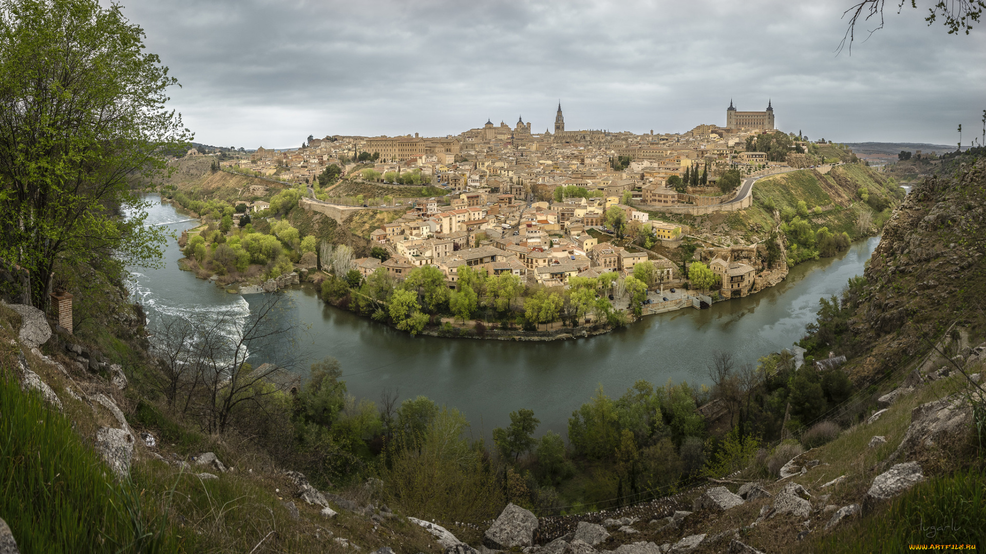 toledo, города, толедо, , испания, панорама