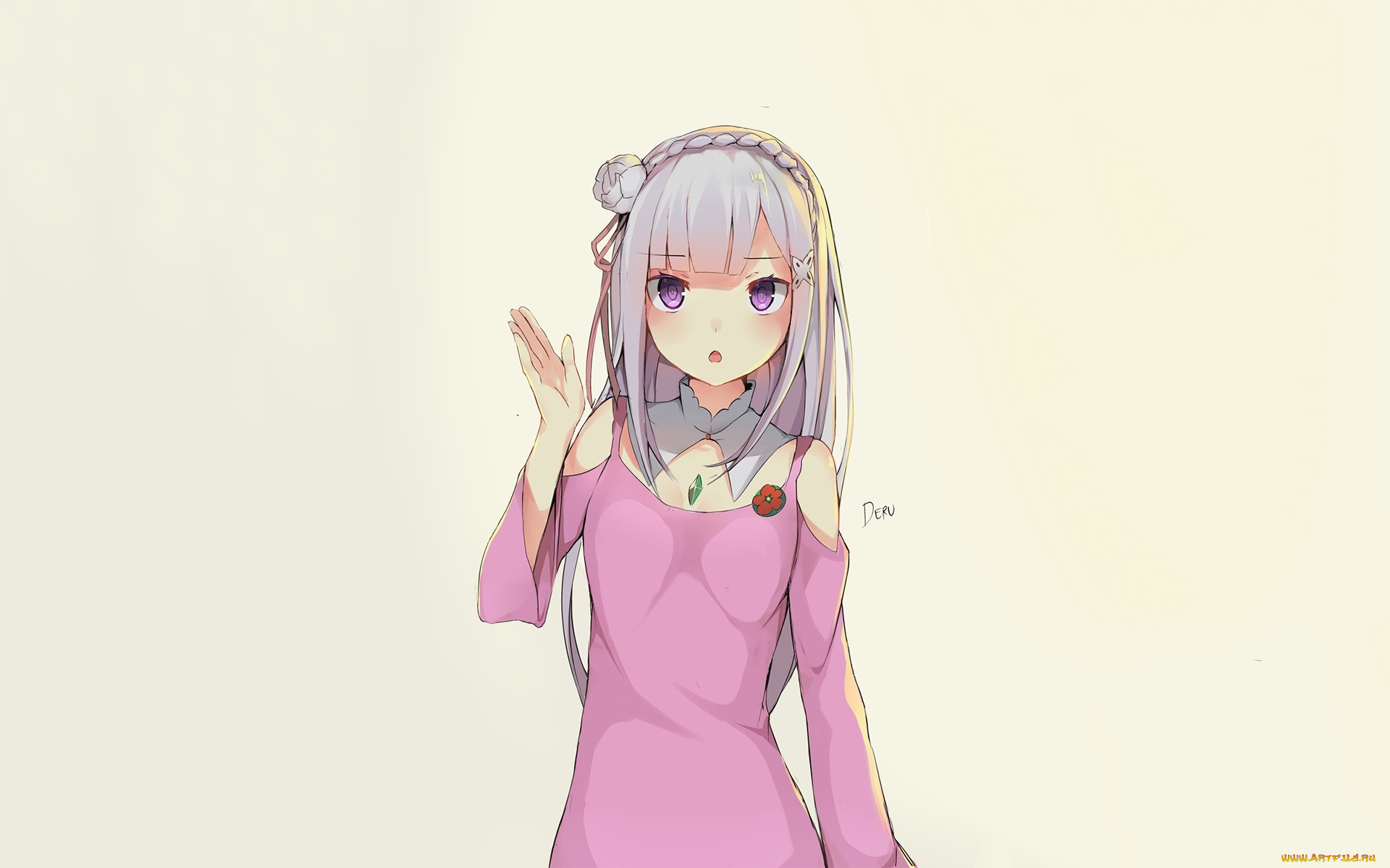 аниме, re, , zero, kara, hajimeru, isekai, seikatsu, девушка, взгляд, фон