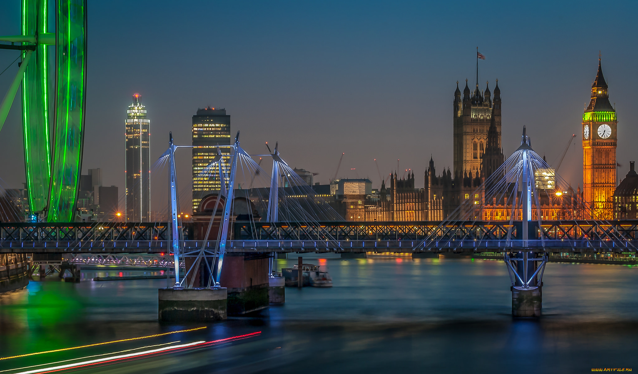 taken, from, waterloo, bridge, , london, , england, города, лондон, , великобритания, река, мост, ночь