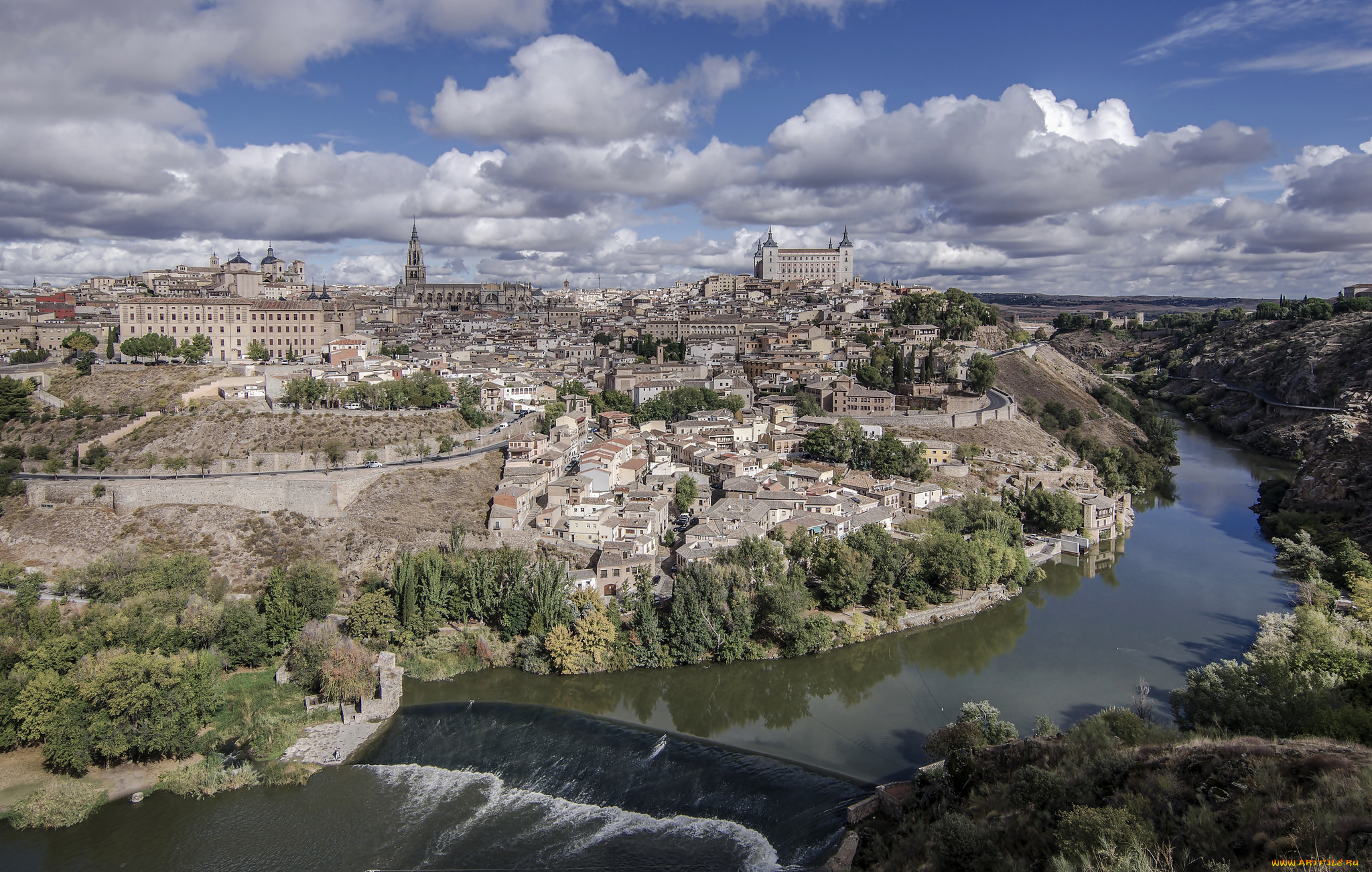 toledo, города, толедо, , испания, панорама