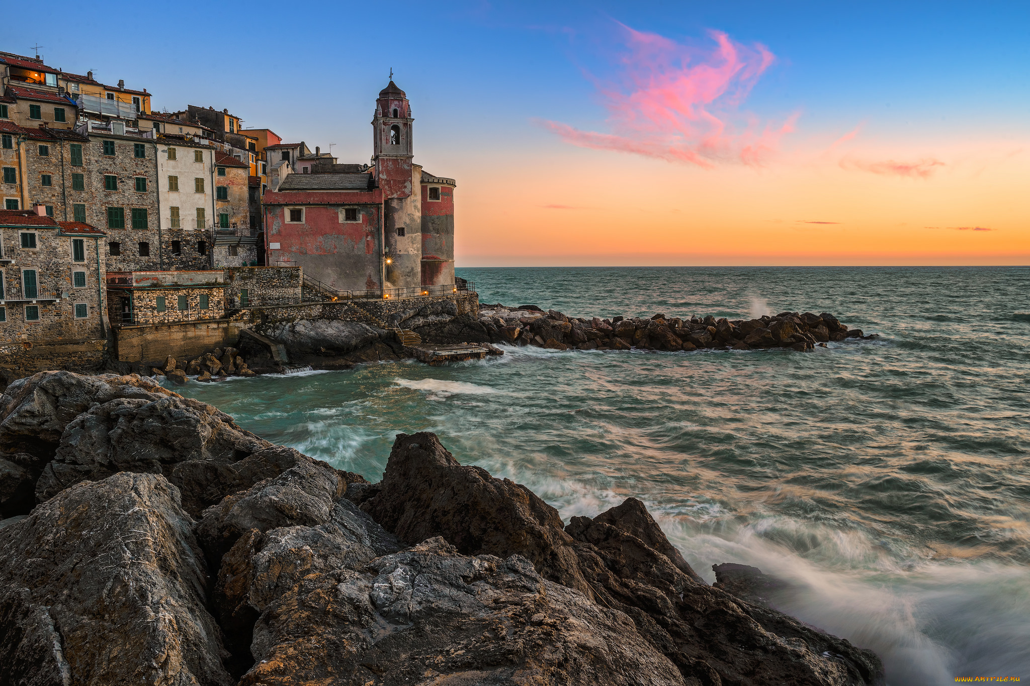 tellaro, города, -, пейзажи, побережье