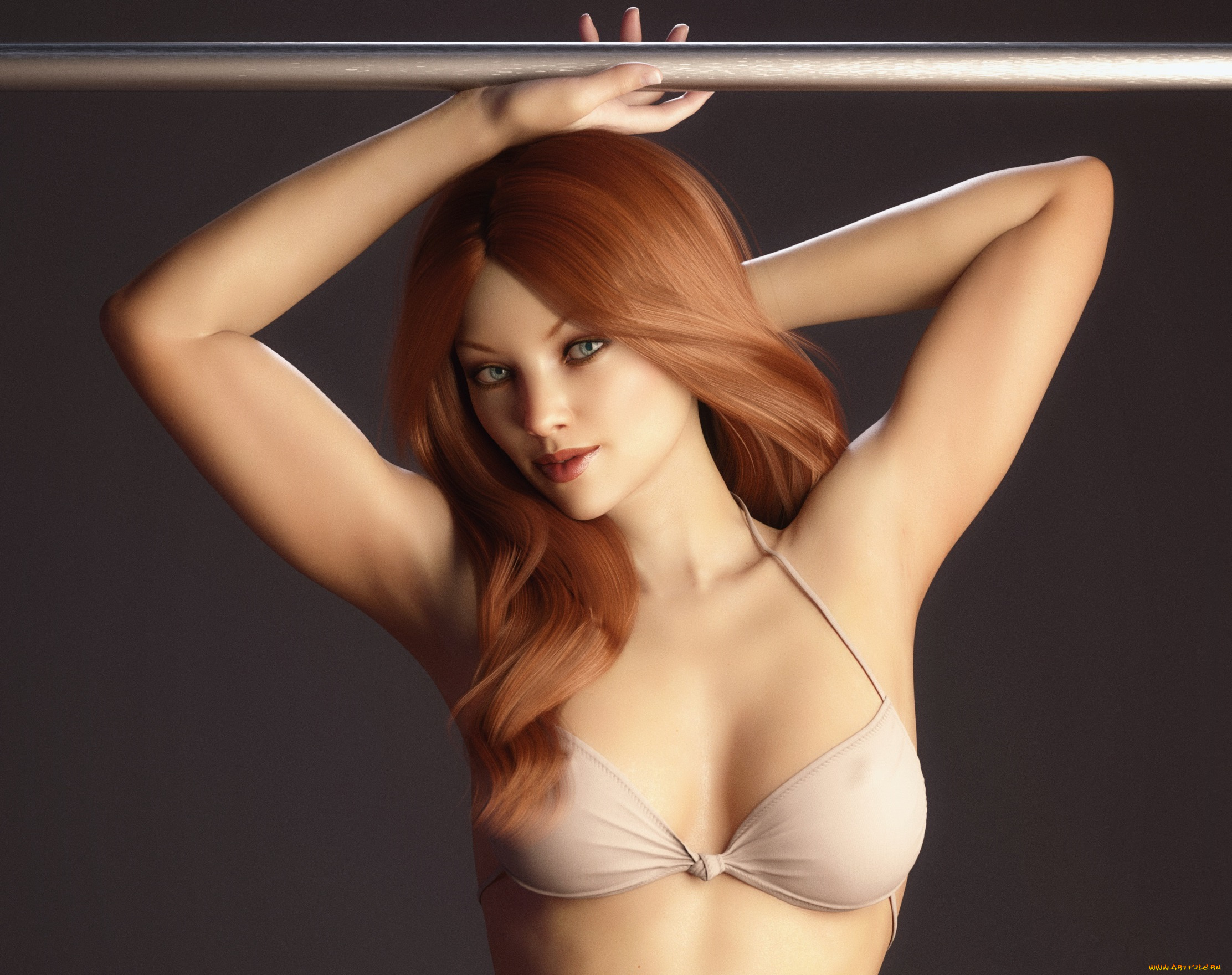 3д, графика, люди, , people, девушка, бельё, взгляд