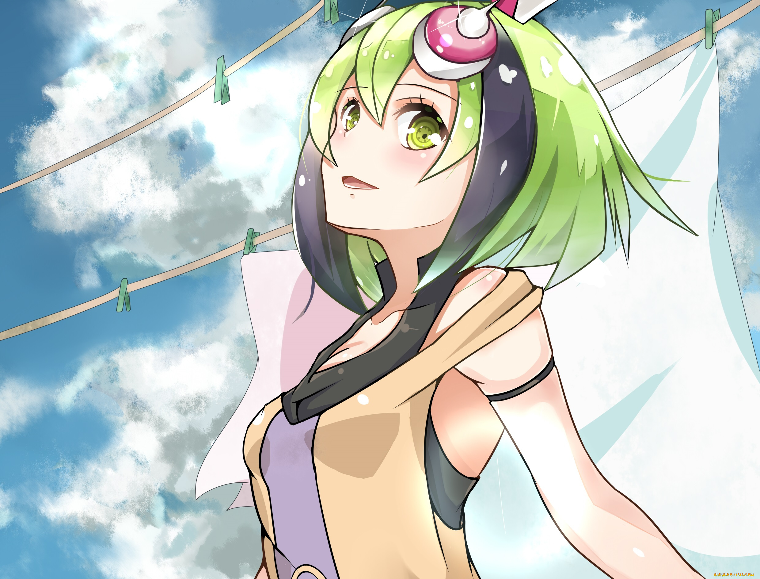 аниме, dimension, w, девушка, киборг