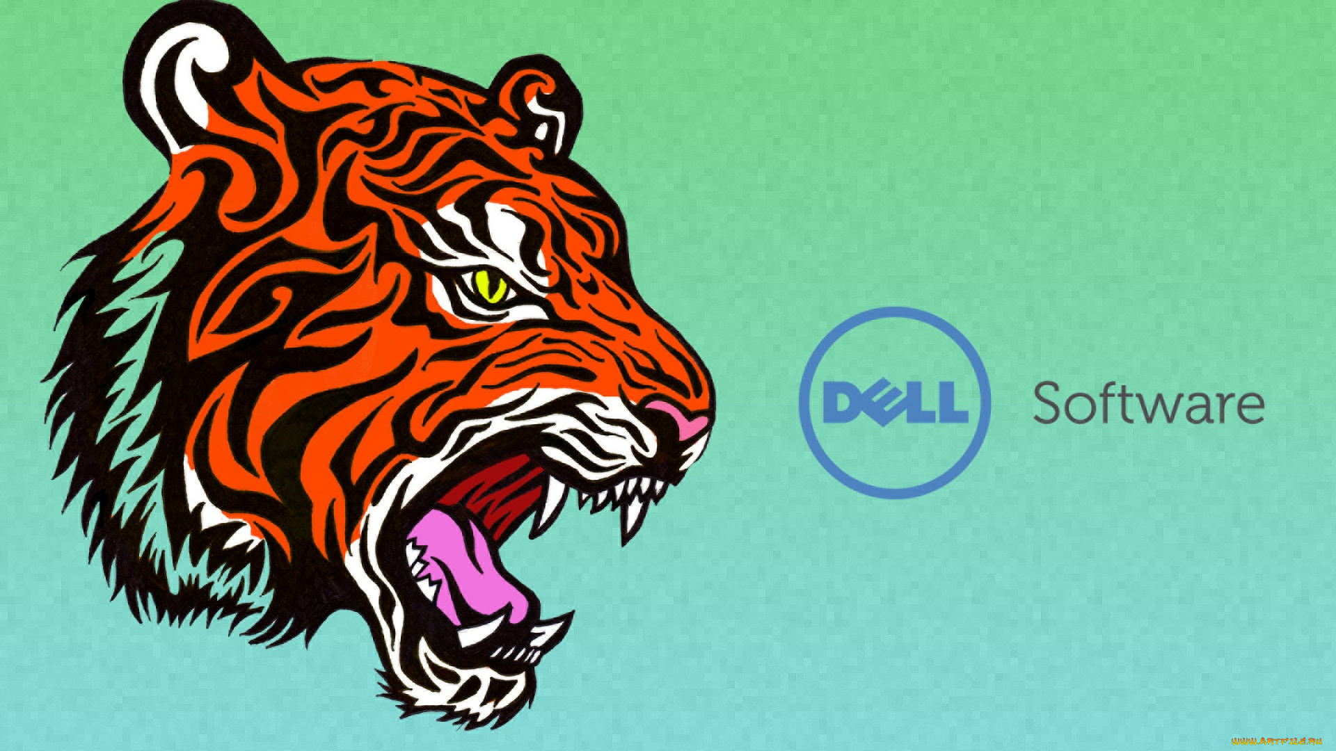 компьютеры, dell, фон, логотип