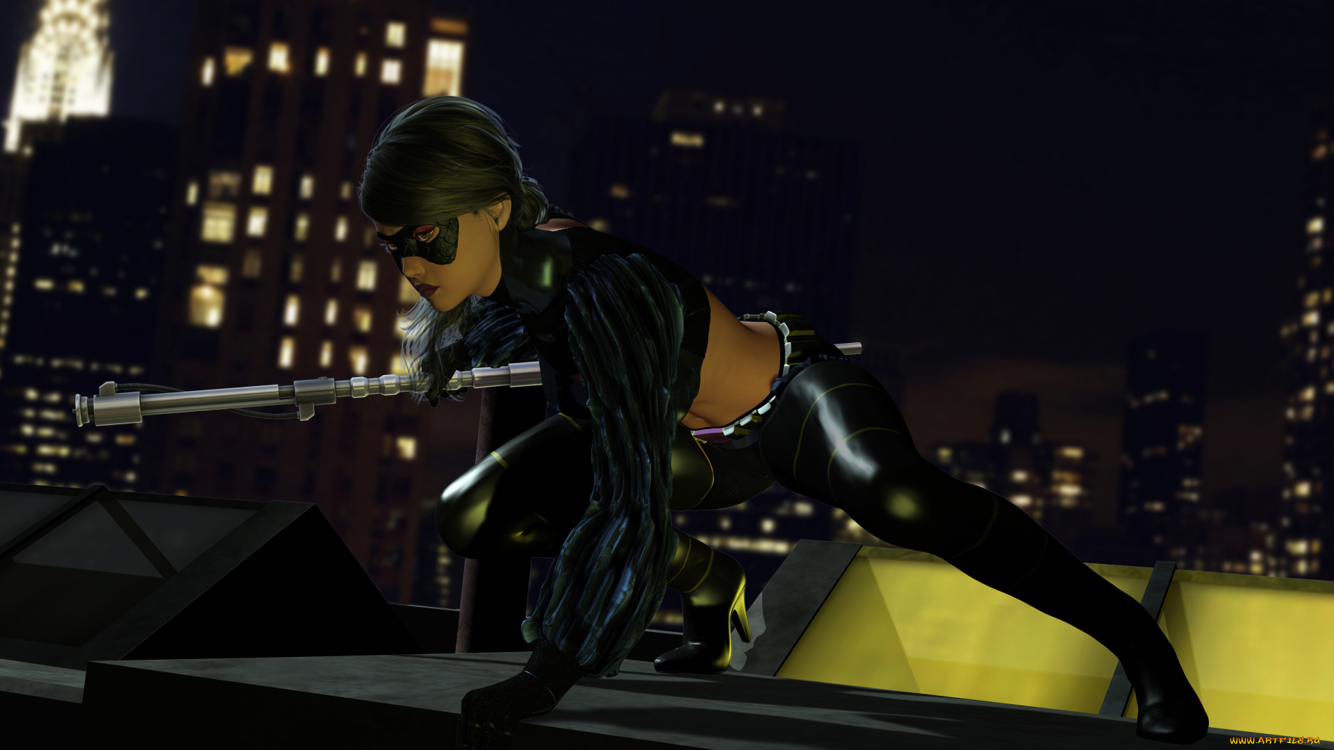 3д, графика, фантазия, , fantasy, девушка, фон, униформа