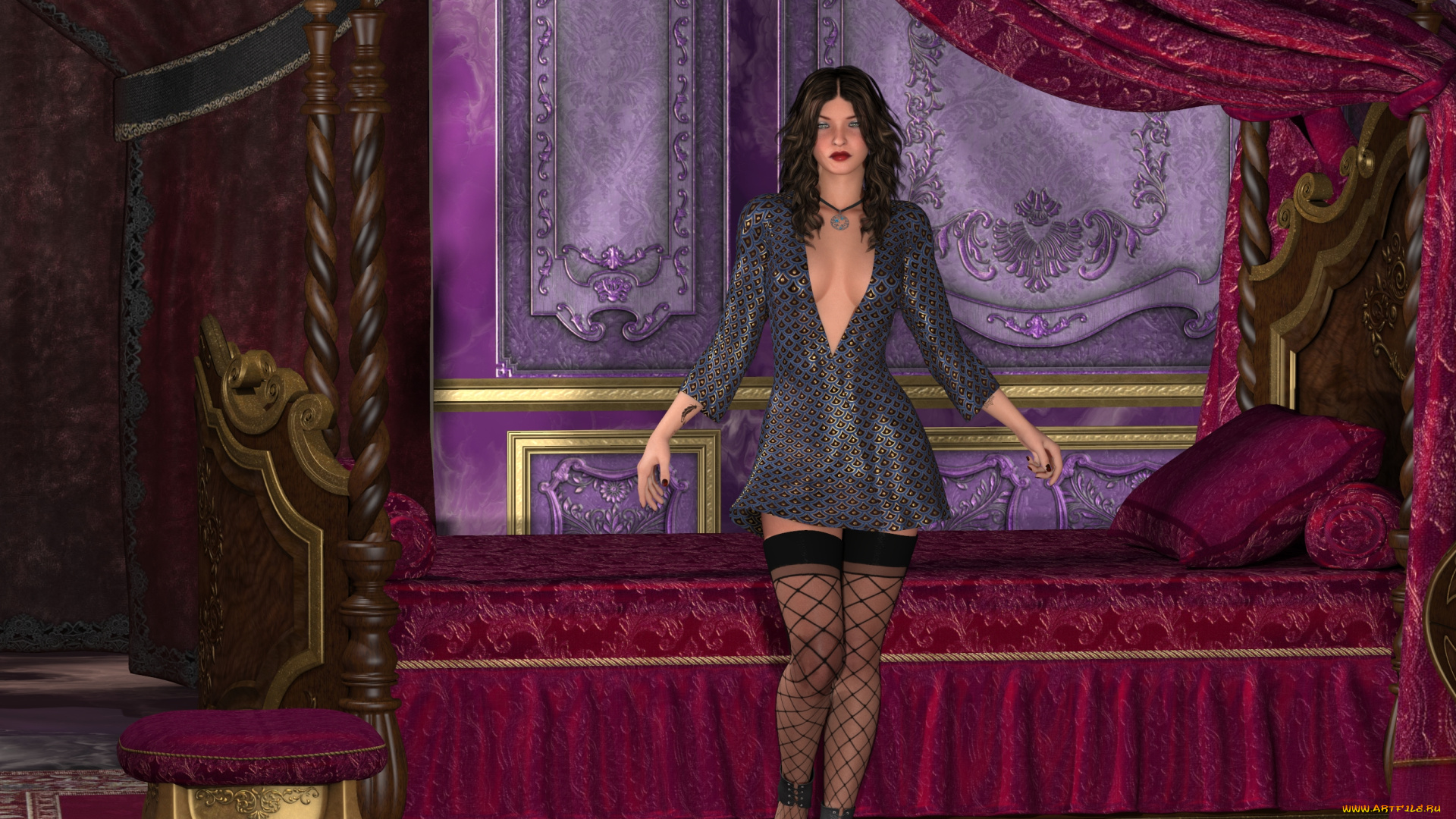 3д, графика, люди, , people, взгляд, фон, девушка