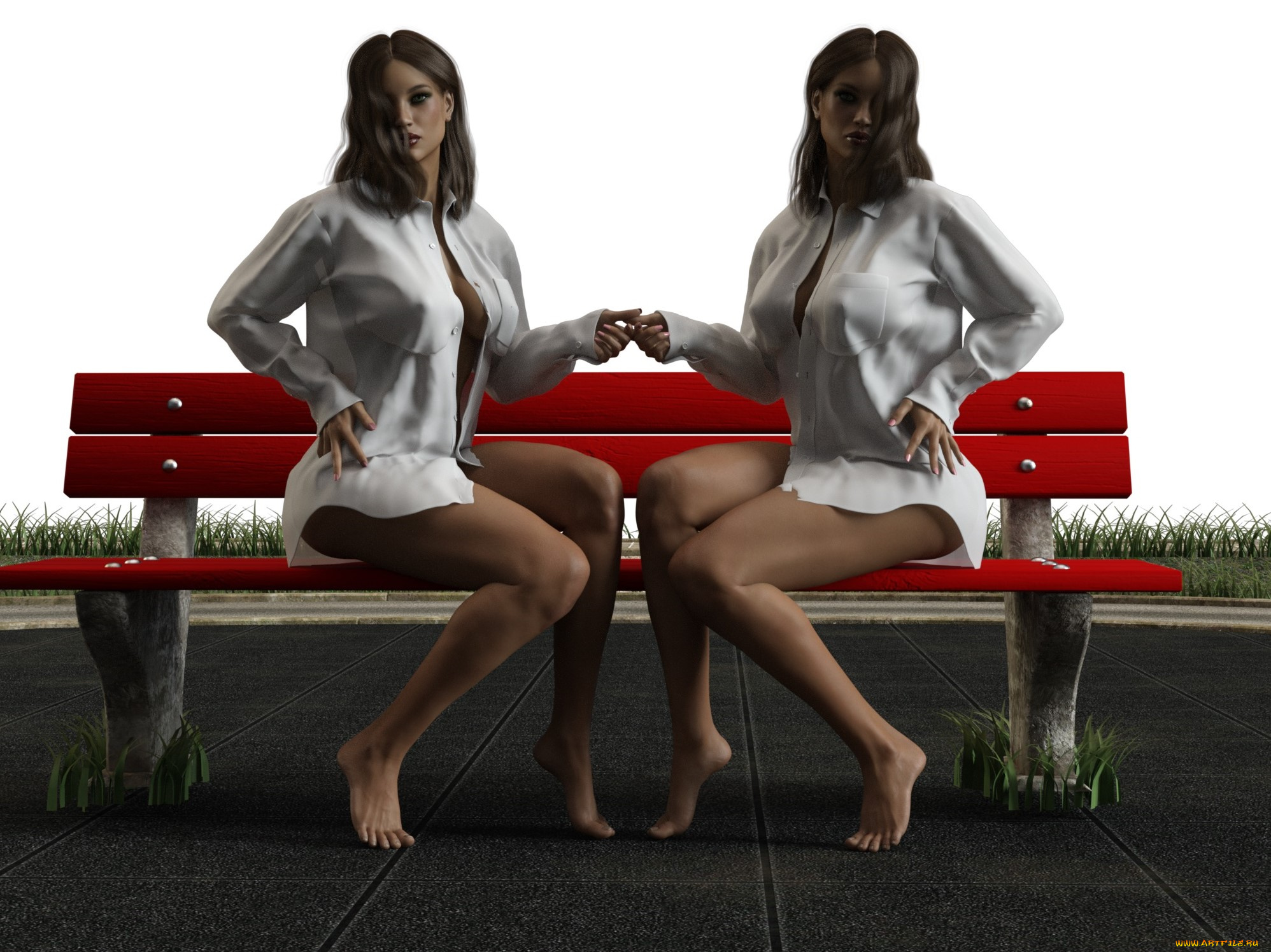 3д, графика, люди, , people, девушки, взгляд, фон, грудь