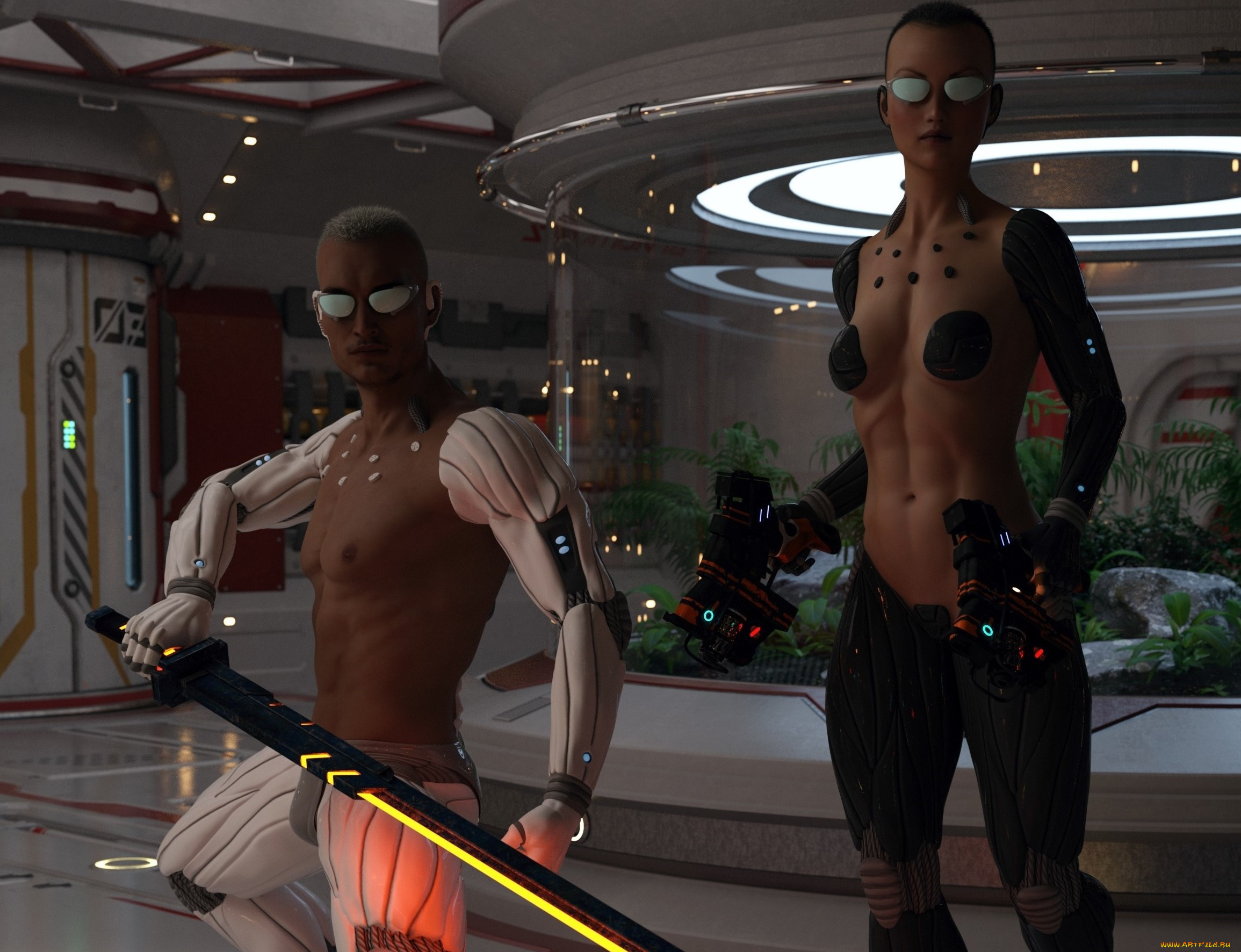 3д, графика, фантазия, , fantasy, фон, девушка, взгляд