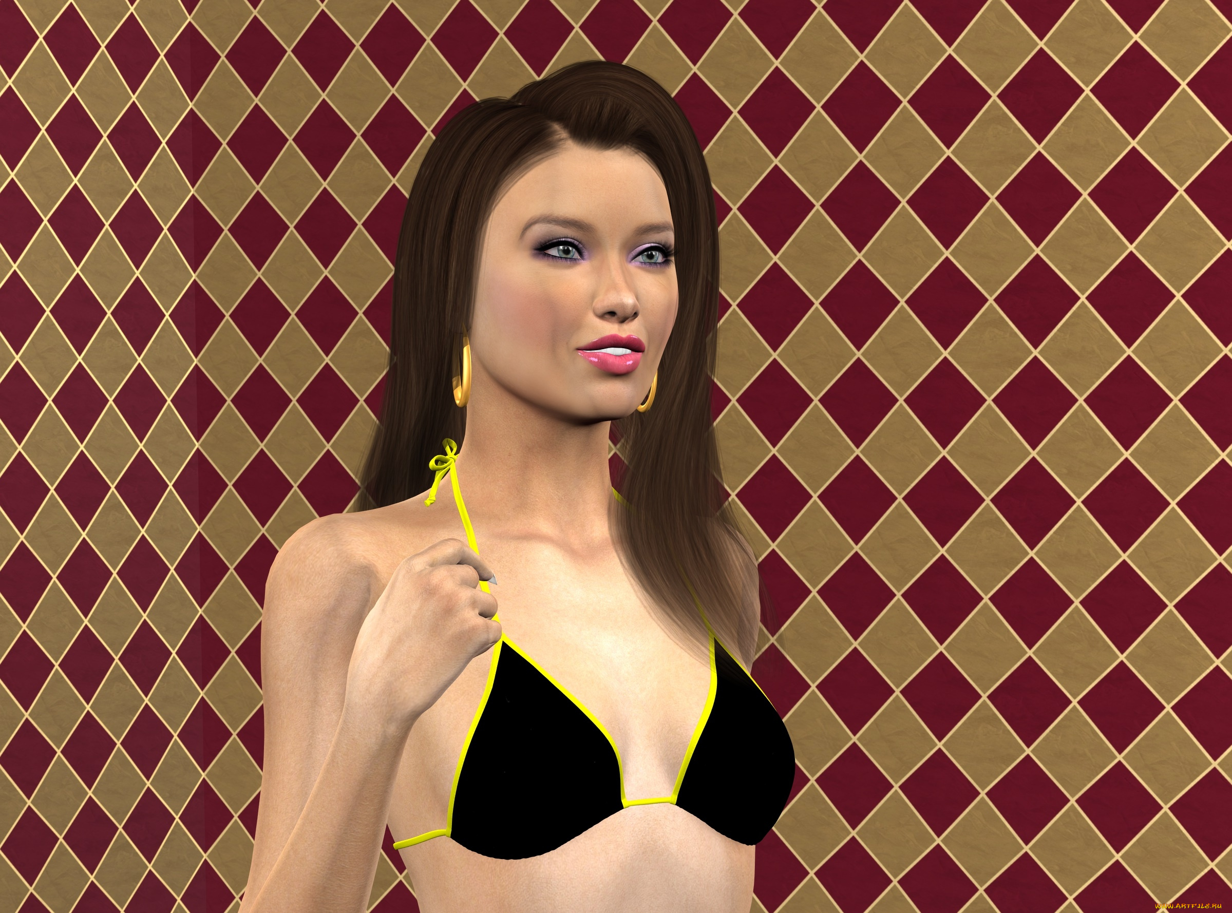 3д, графика, люди, , people, девушка, фон, взгляд