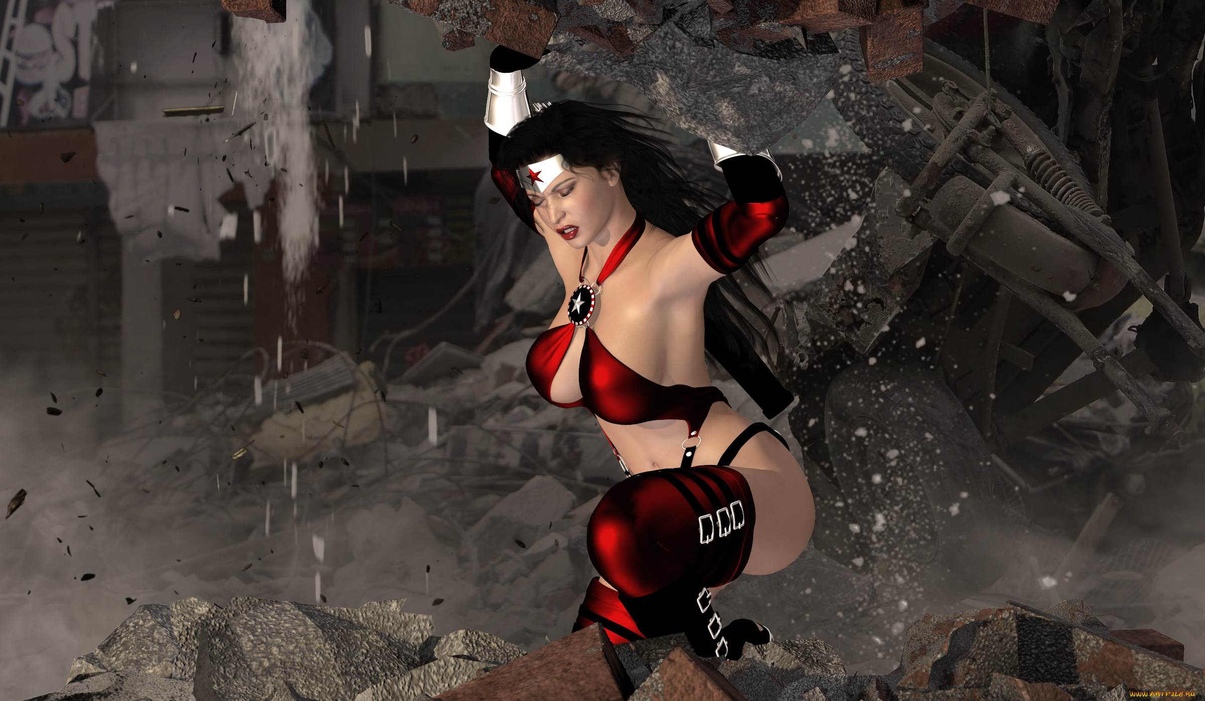 3д, графика, фантазия, , fantasy, фон, взгляд, девушка