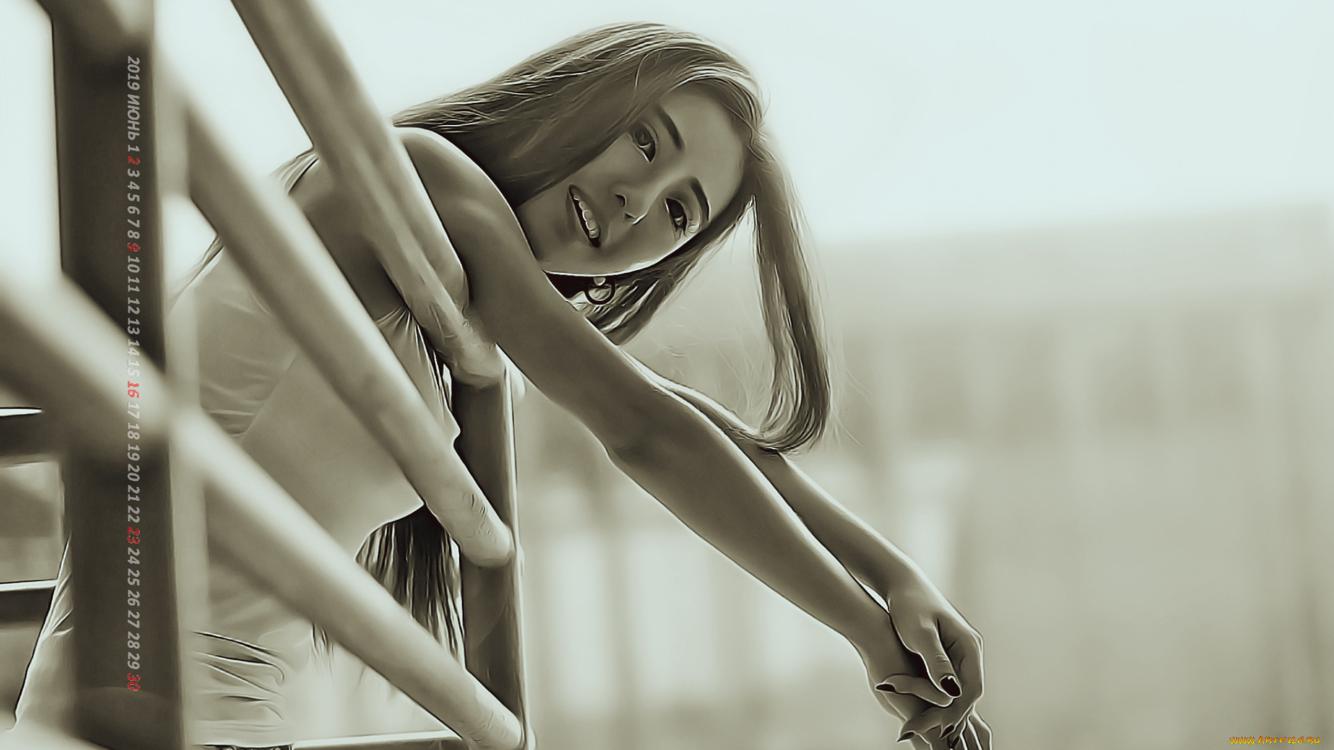 календари, компьютерный, дизайн, взгляд, улыбка, девушка