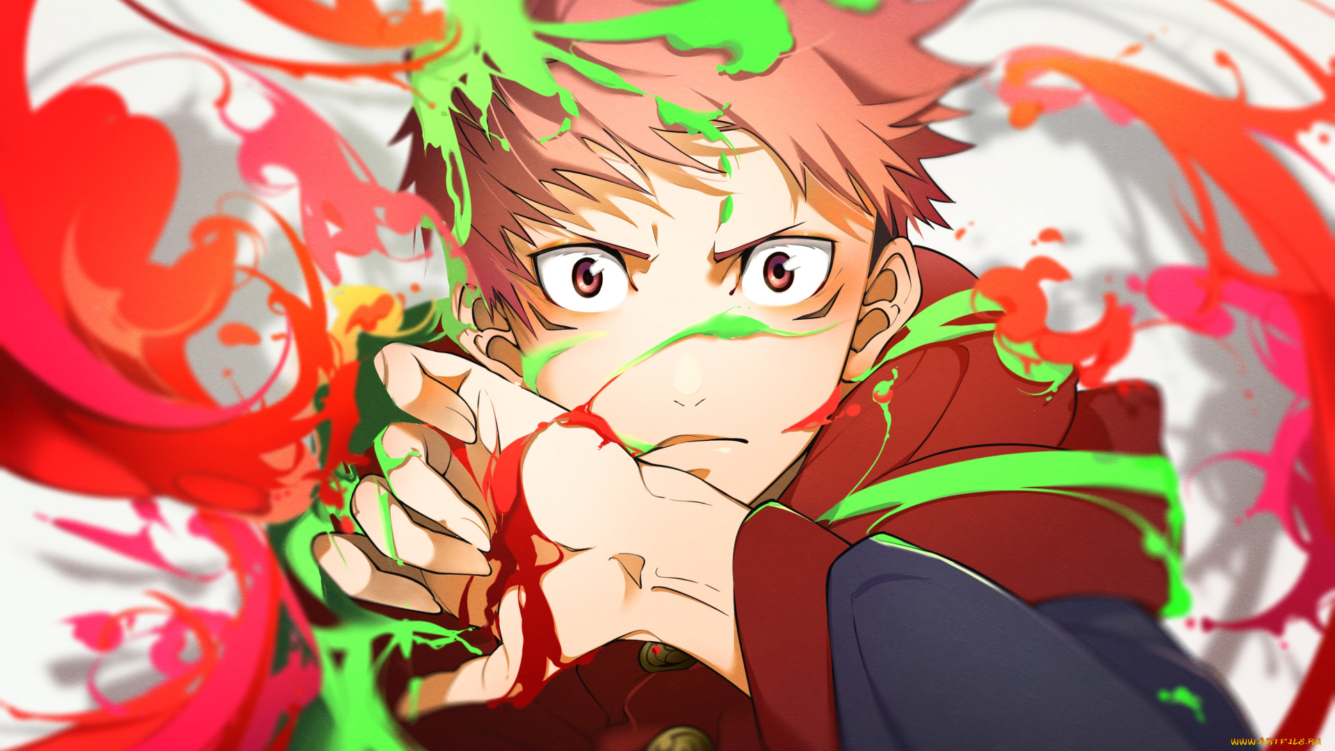 аниме, jujutsu, kaisen, магическая, битва