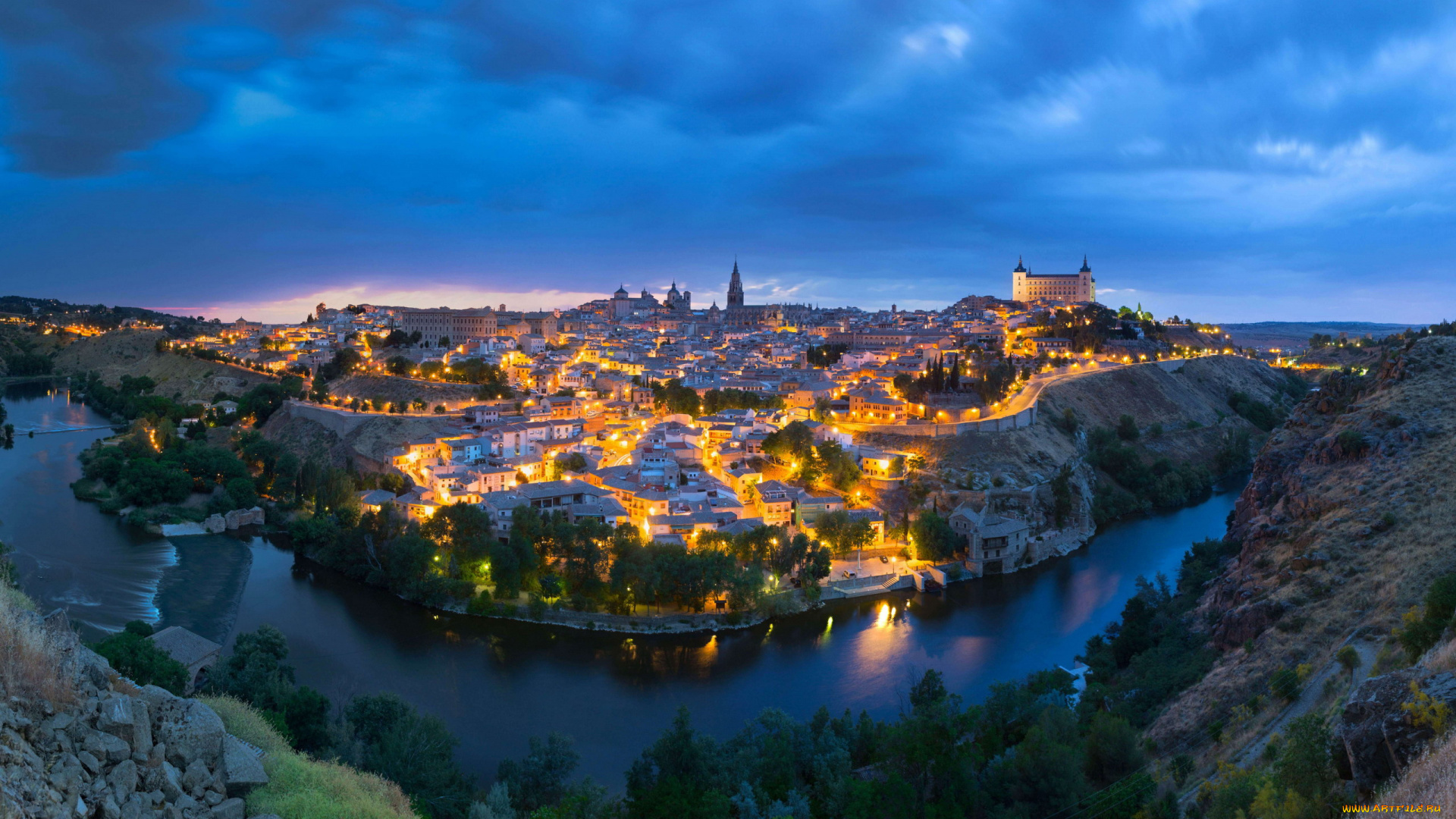 города, толедо, , испания, панорама