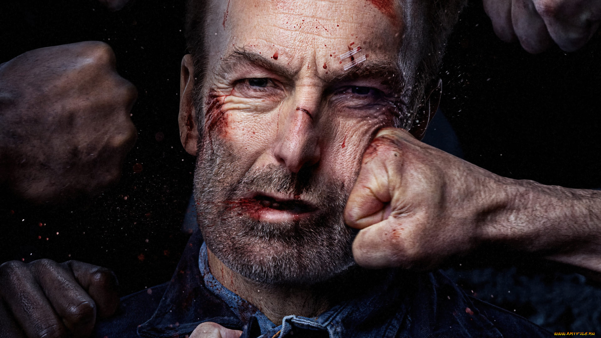 кино, фильмы, nobody, лицо, кулаки, кровь