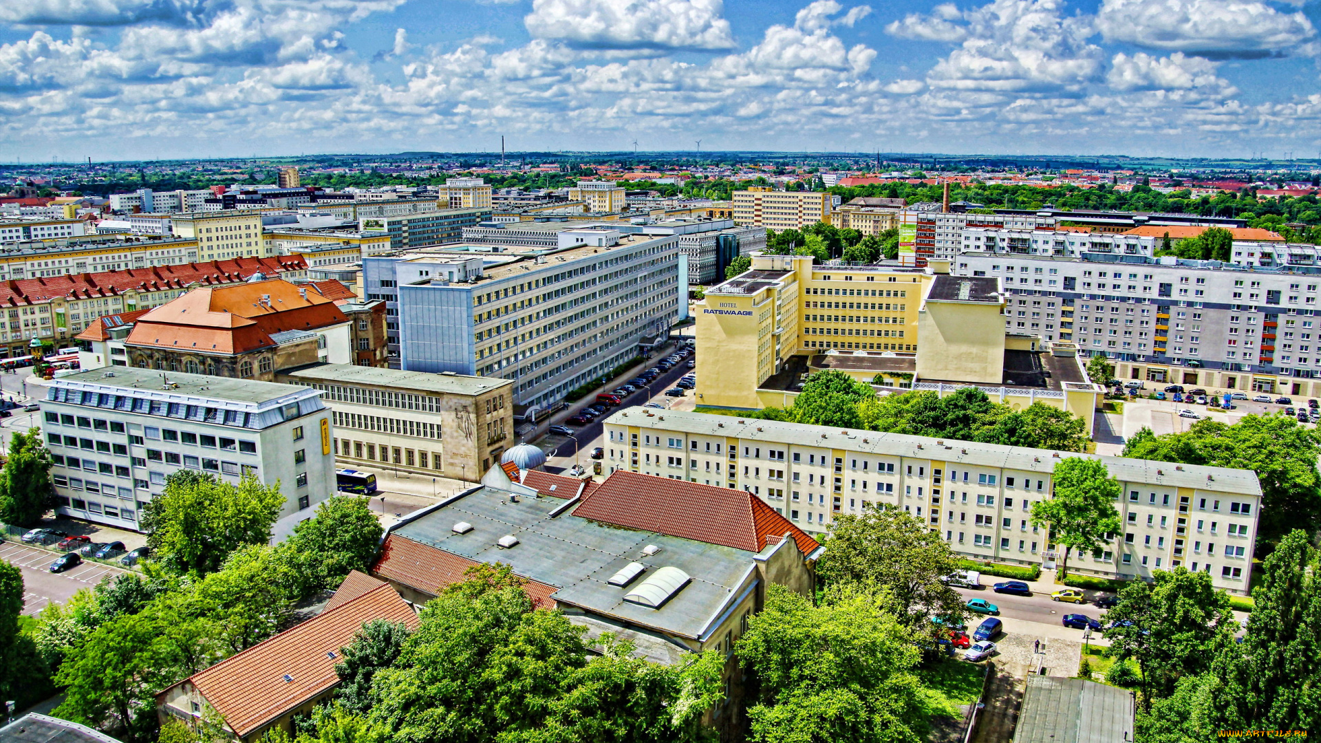 magdeburg, germany, города, -, панорамы