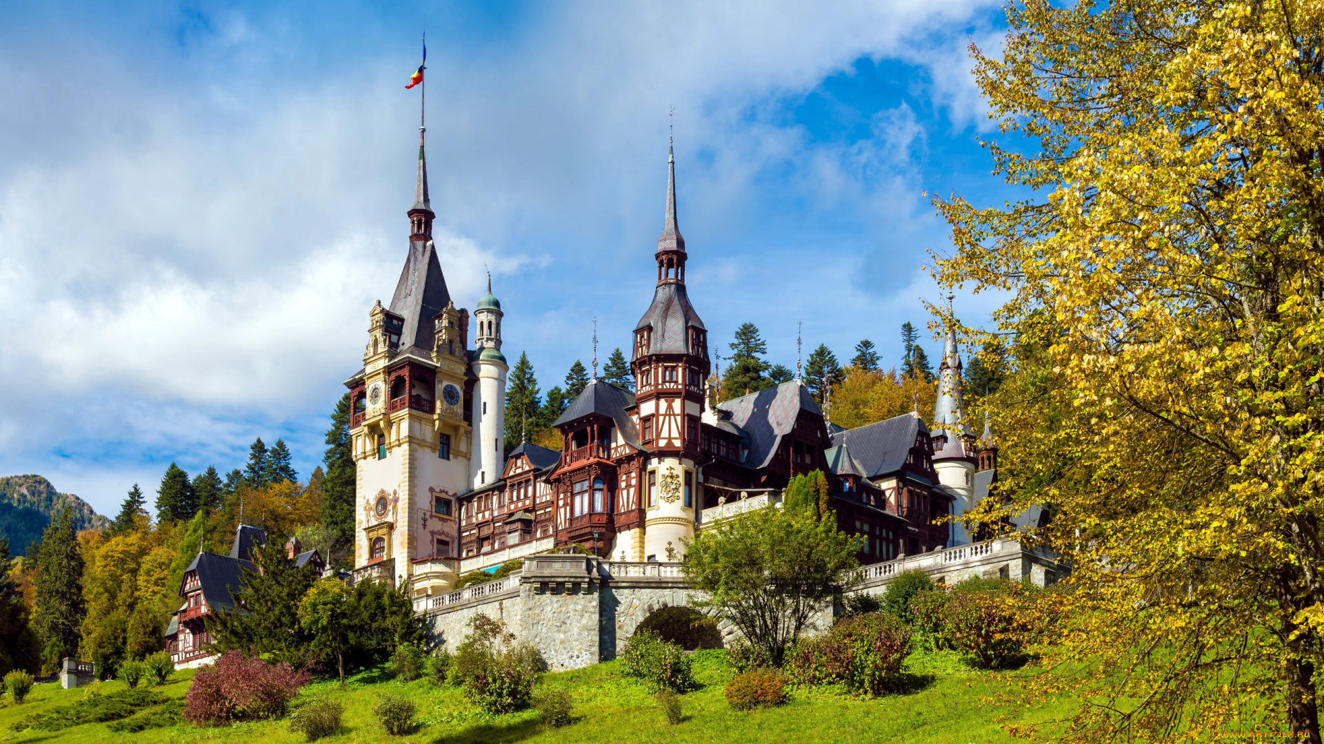 peles, castle, города, замок, пелеш, , румыния, peles, castle