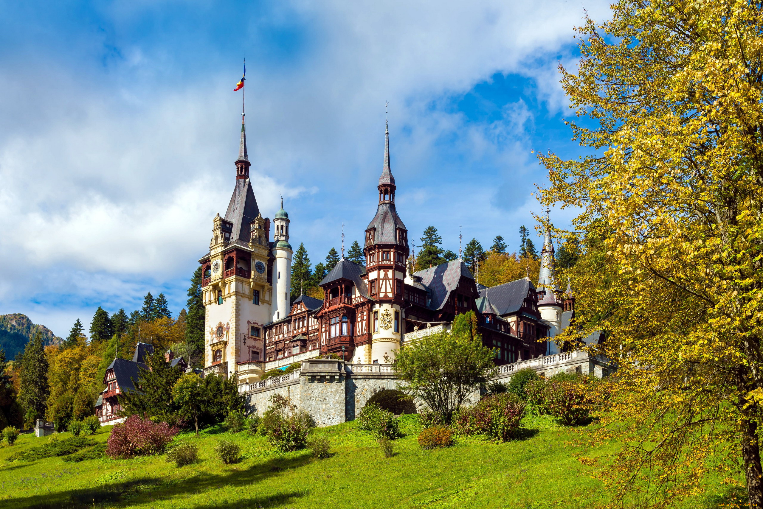 peles, castle, города, замок, пелеш, , румыния, peles, castle