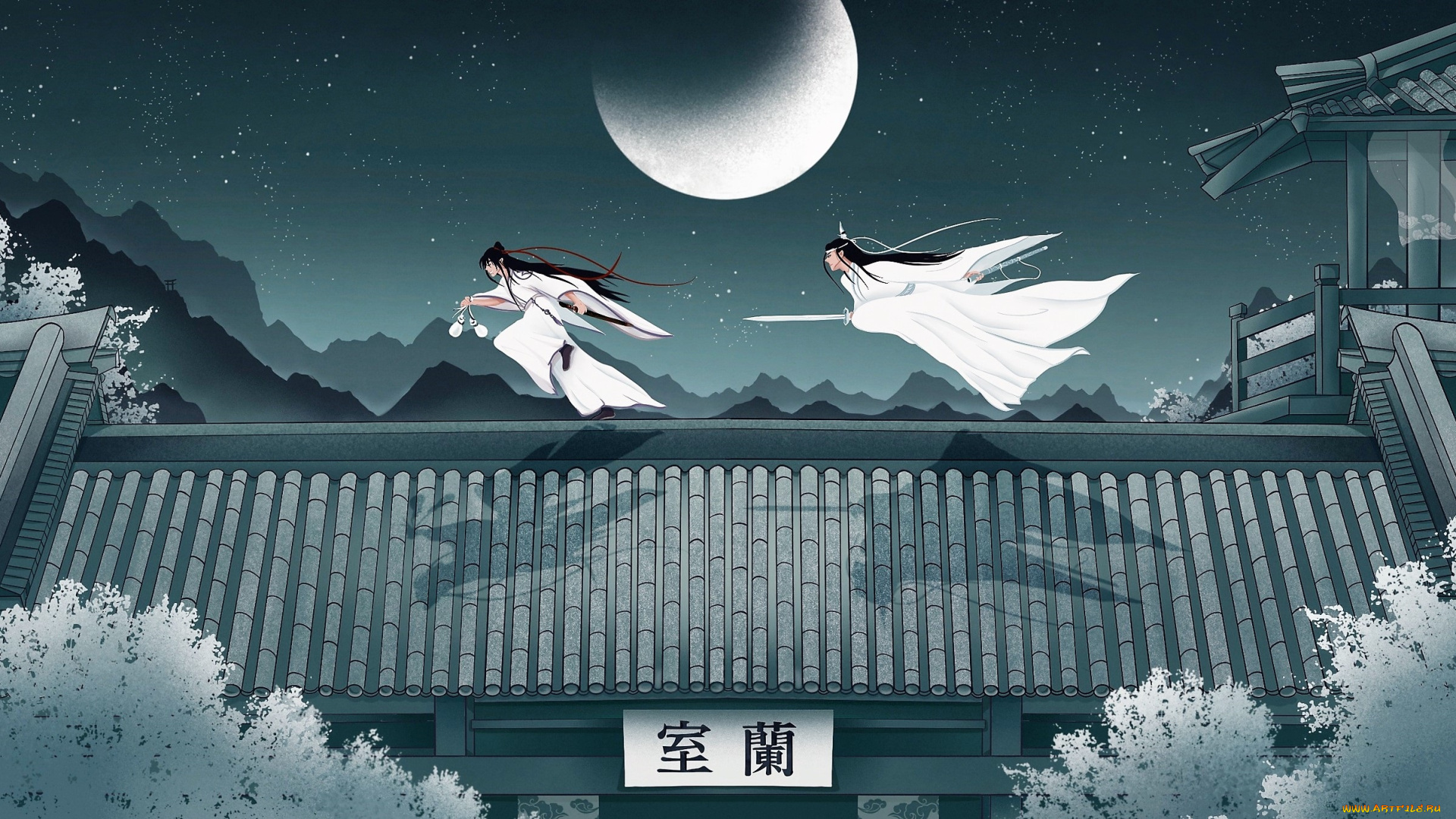 аниме, mo, dao, zu, shi, вэй, усянь, лань, ванцзы, крыша