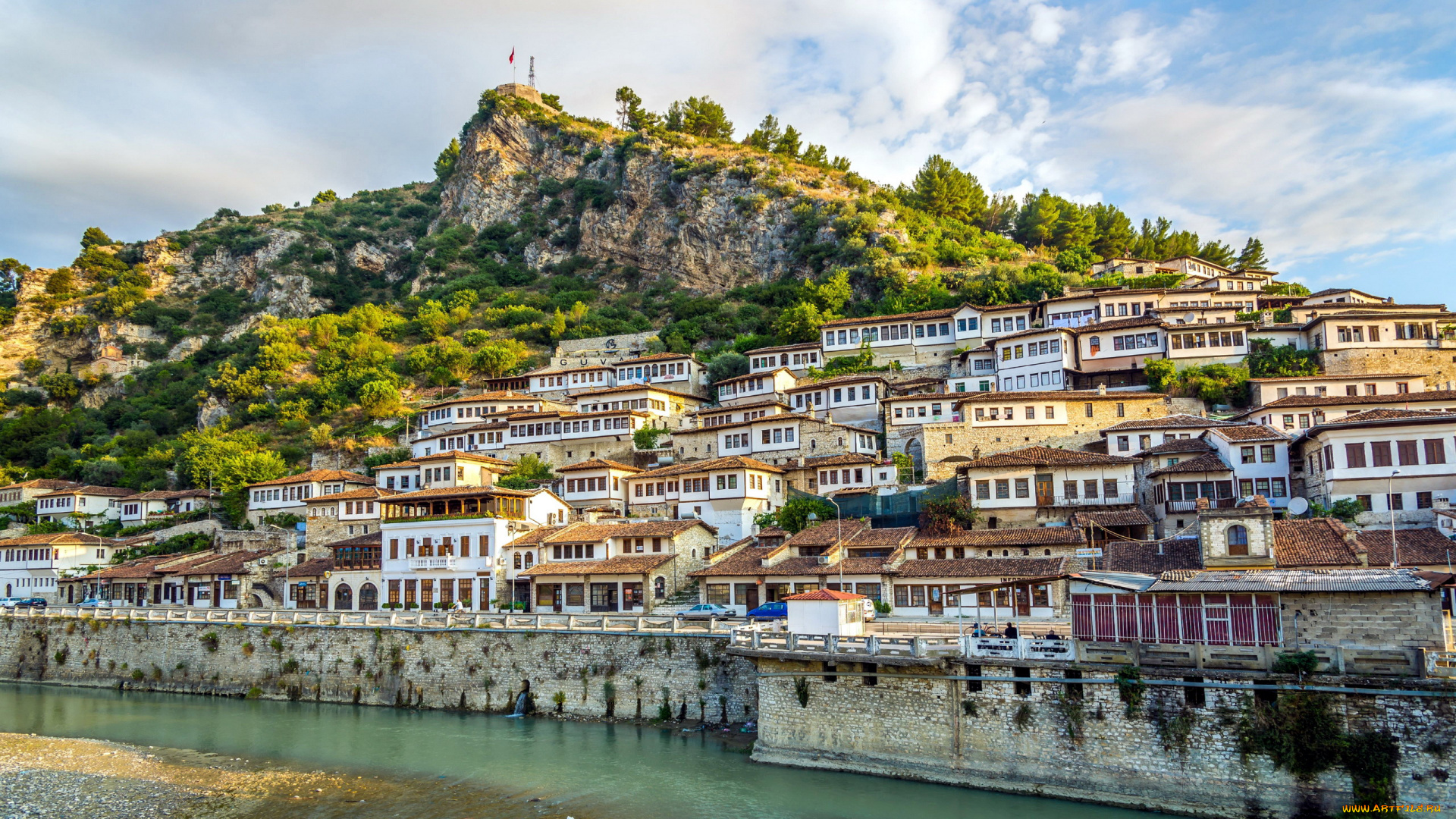 berat, albania, города, -, панорамы