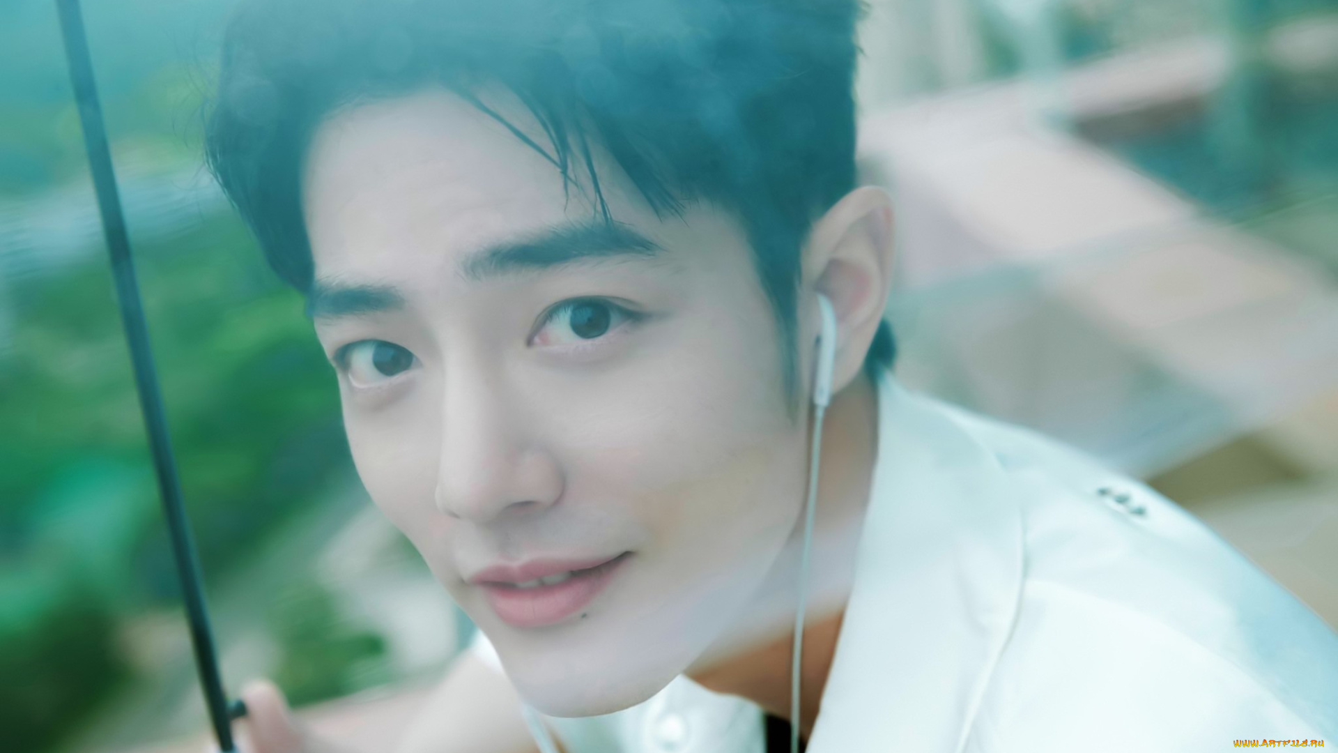 мужчины, xiao, zhan, актер, лицо, стекло