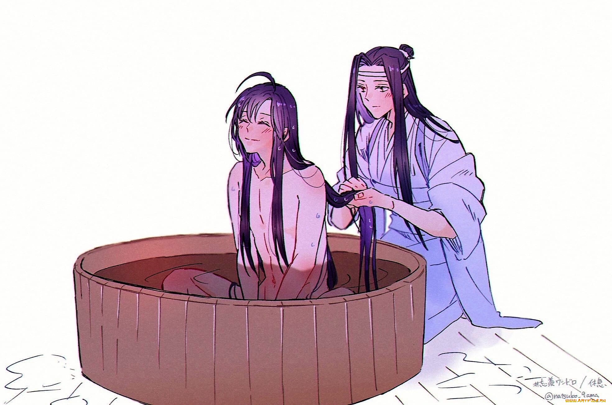 аниме, mo, dao, zu, shi, вэй, усянь, лань, ванцзы, бочка