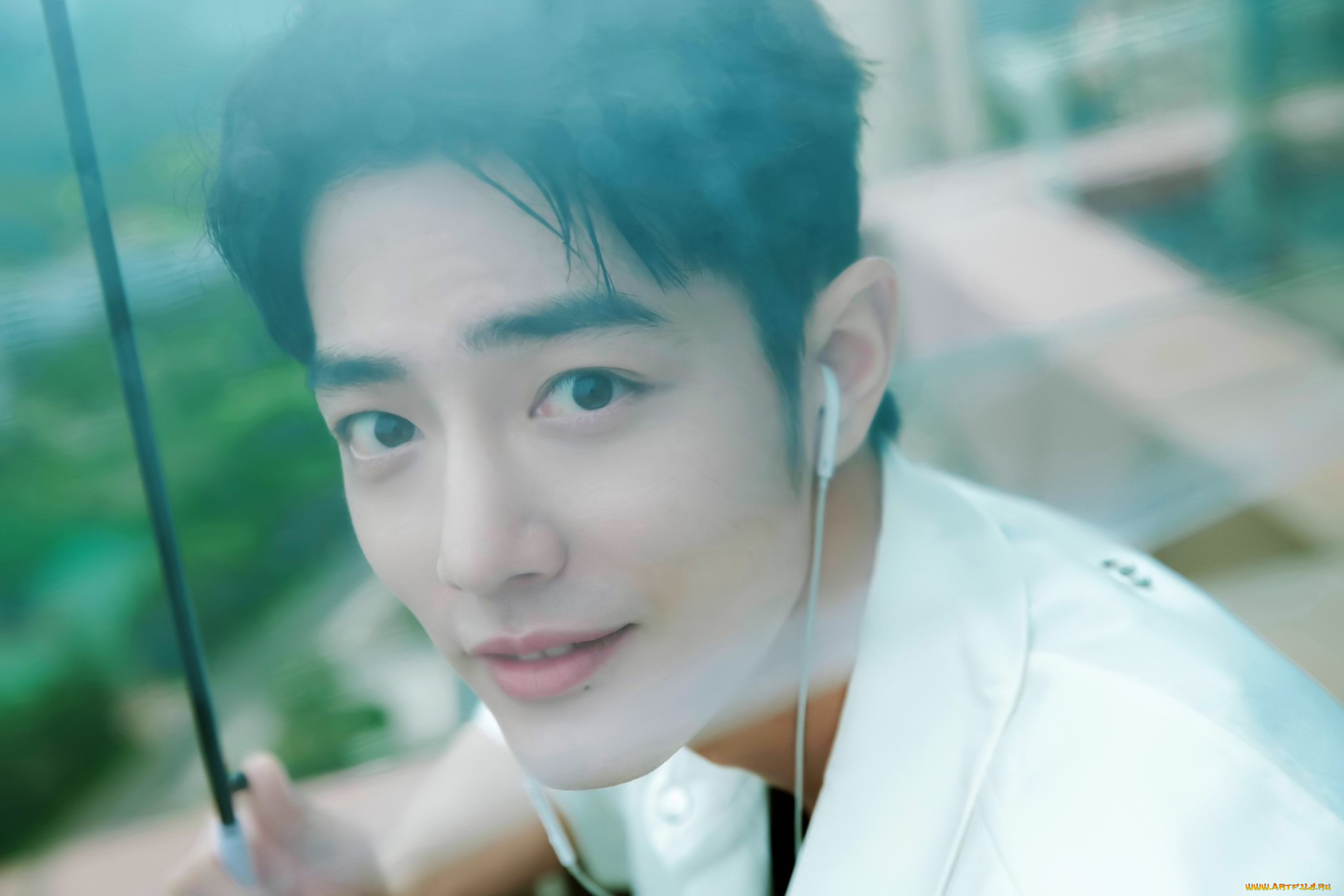 мужчины, xiao, zhan, актер, лицо, стекло