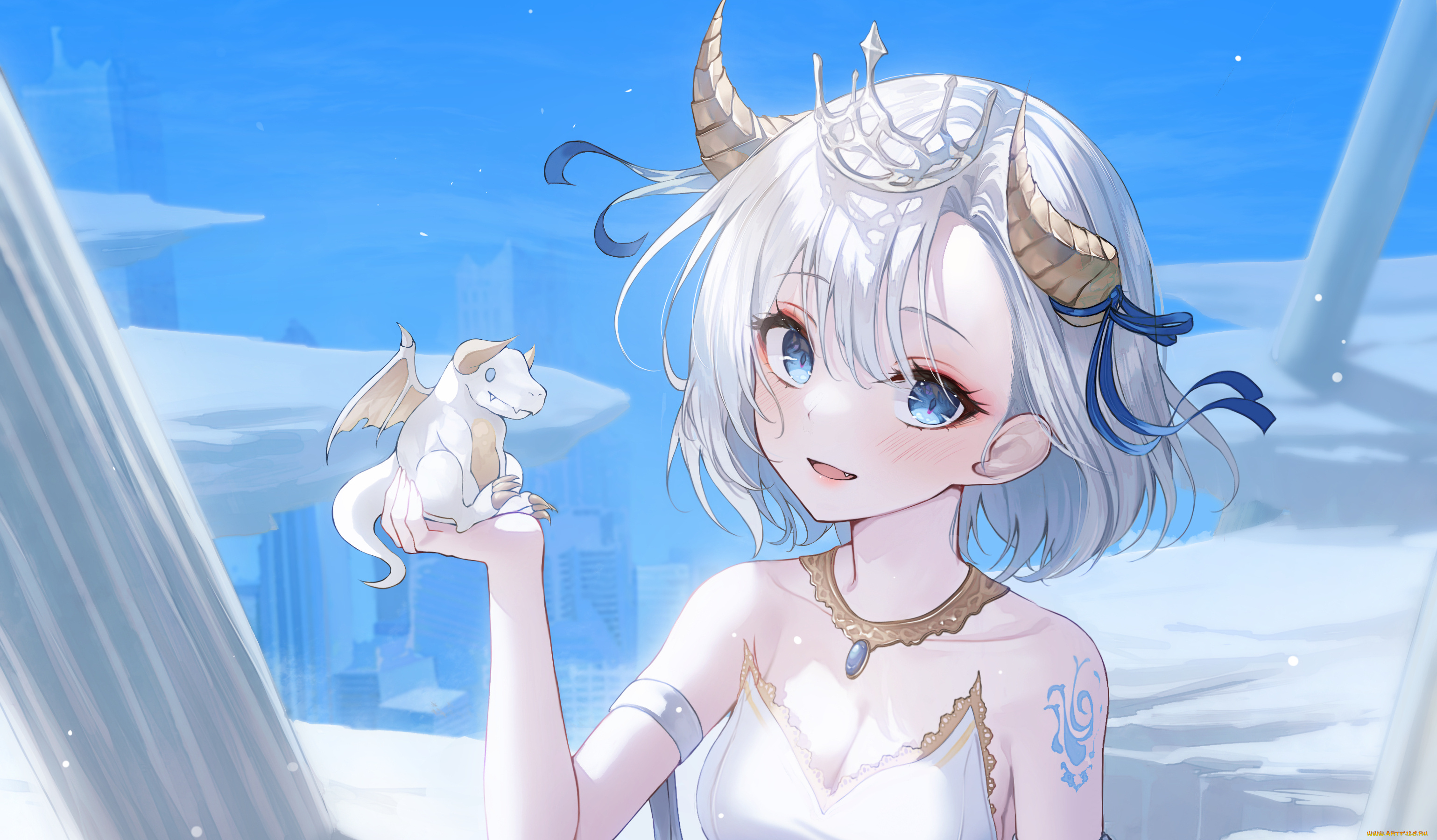 аниме, животные, , существа, девушка