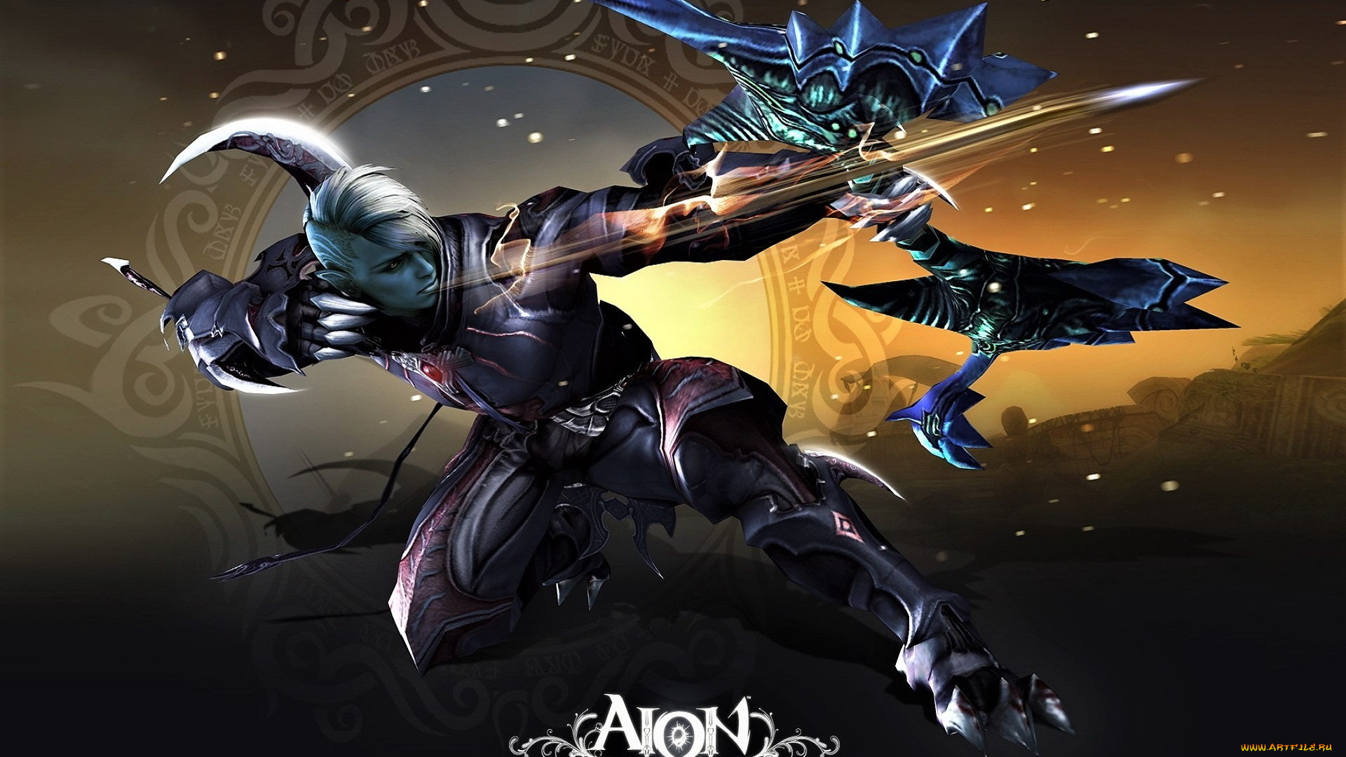 видео, игры, aion, , the, tower, of, eternity, эльф, лук