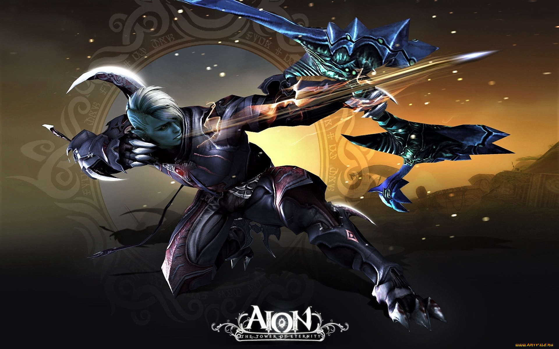 видео, игры, aion, , the, tower, of, eternity, эльф, лук